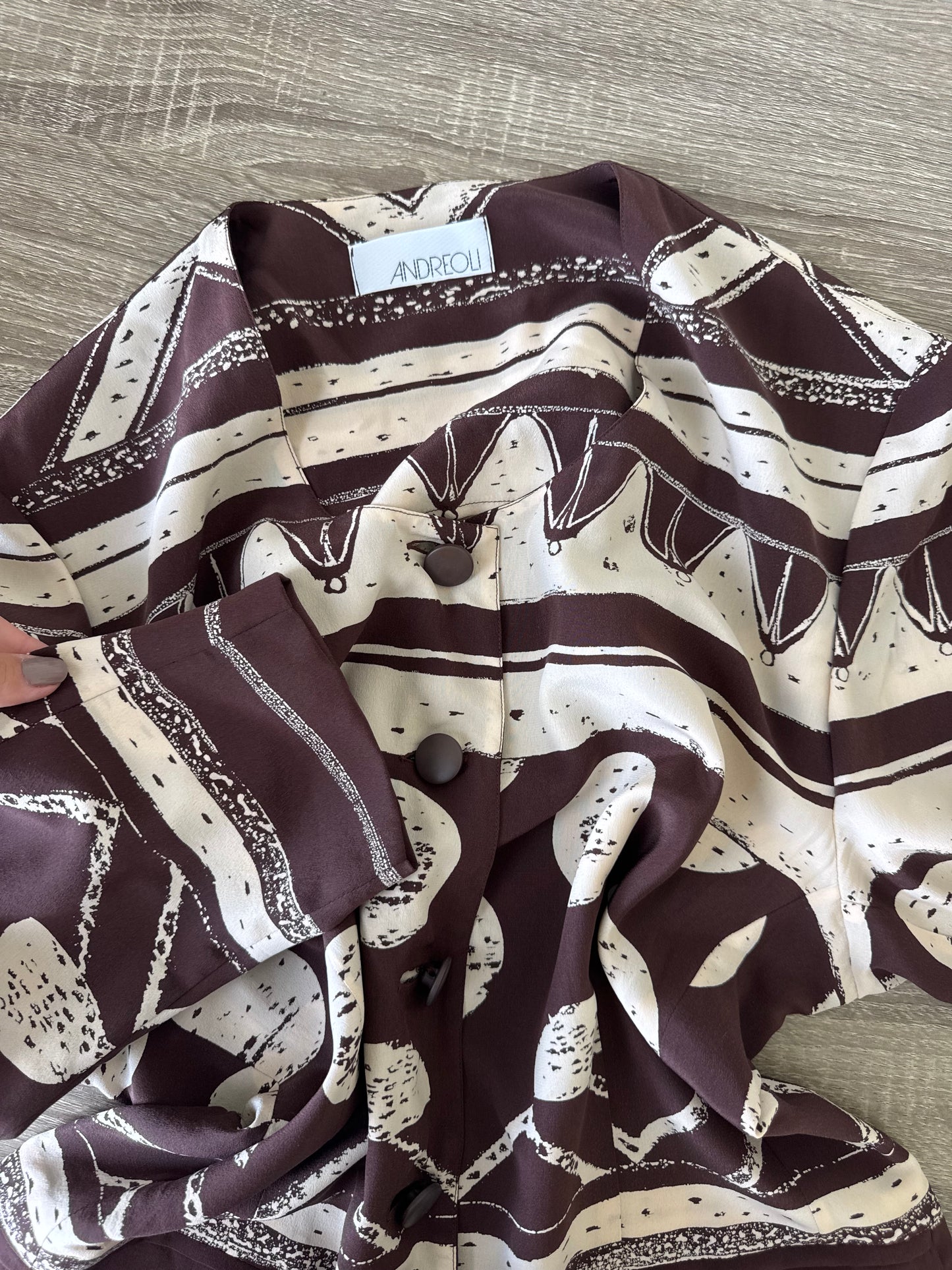 Sacou vintage din 100%mătase naturală 
(Mărimea M/L)