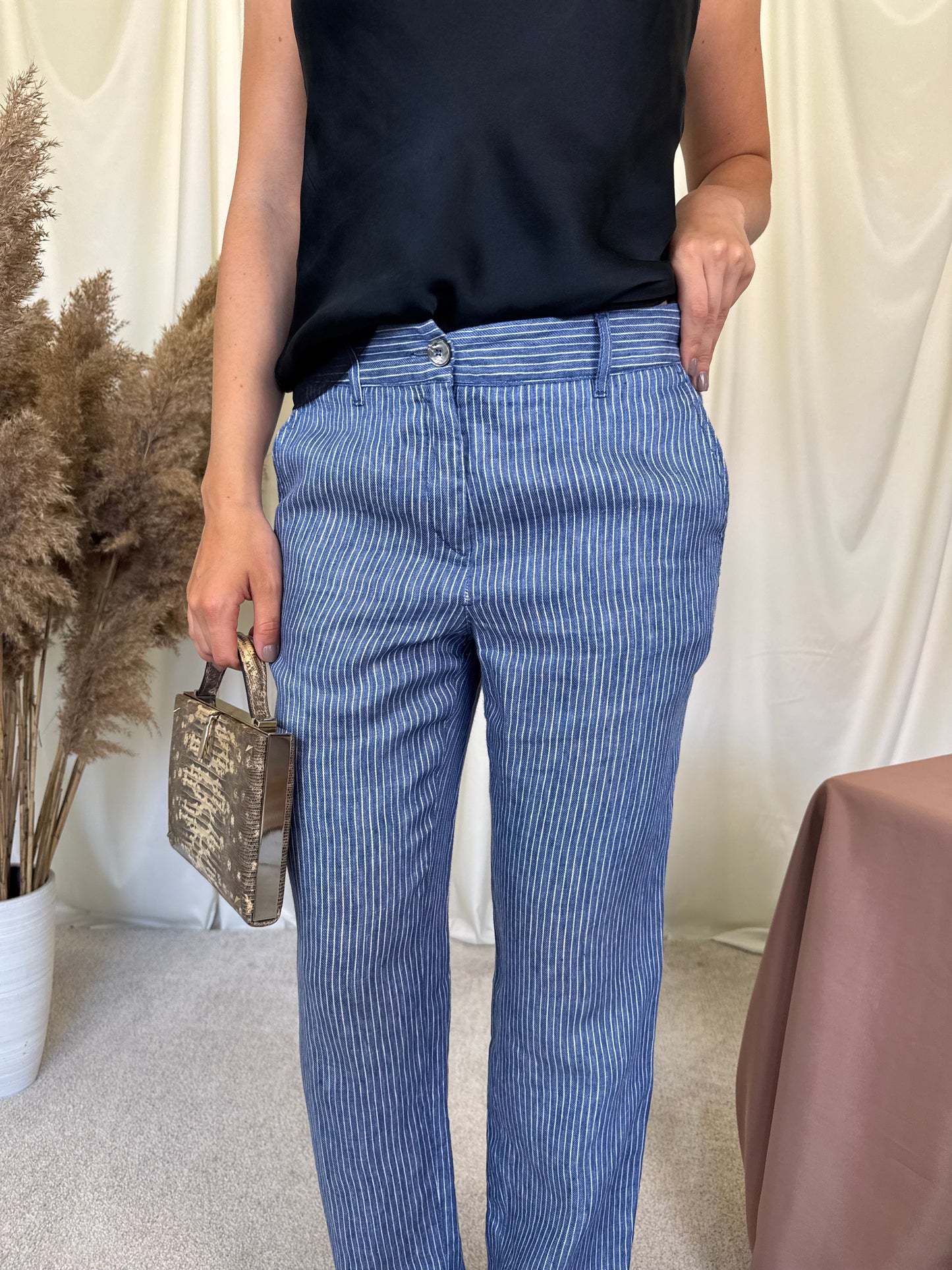 Pantalon MAX MARA din 100% in cu print 
(Mărimea S)