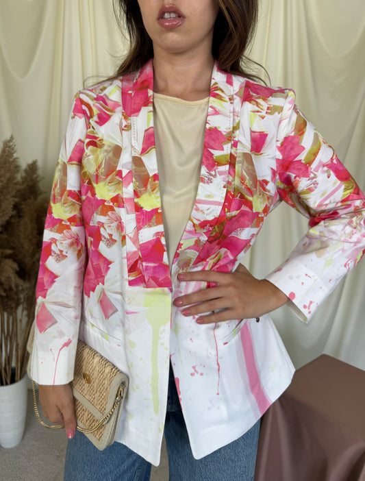 Sacou-jacheta premium Escada din 100% bumbac cu print superb ( mărimea M/L)