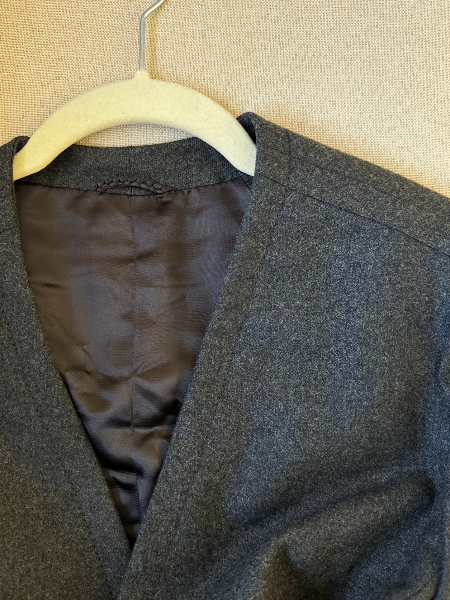 Sacou vintage tip jachetă din stofă de lână 100%