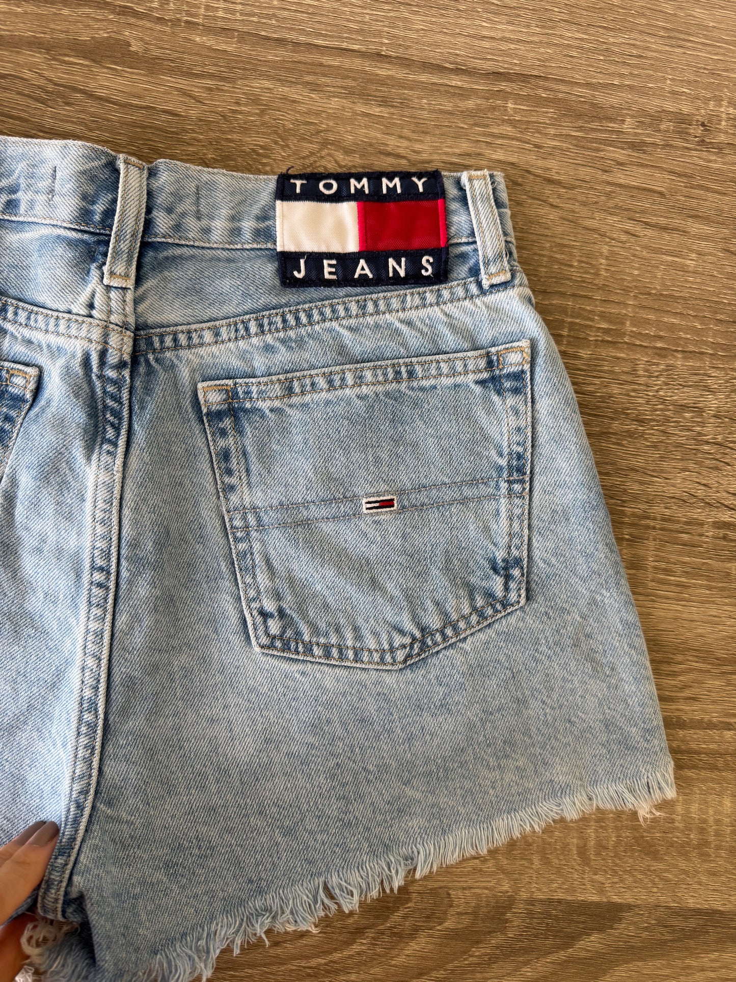 Pantaloni Tommy Hilfiger din denim cu talie înaltă ( mărimea xs)