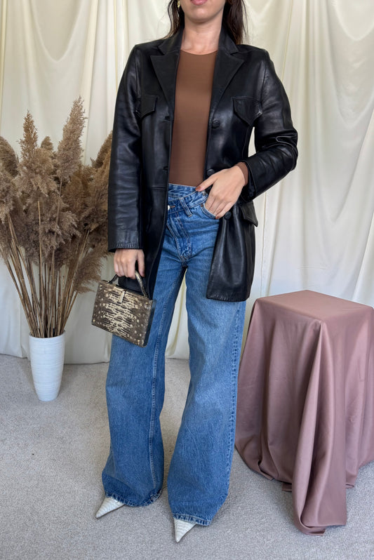 Jacheta luxury JENNY din 100% piele naturală extrem de fină și calitativă ( mărimea S) * defect*