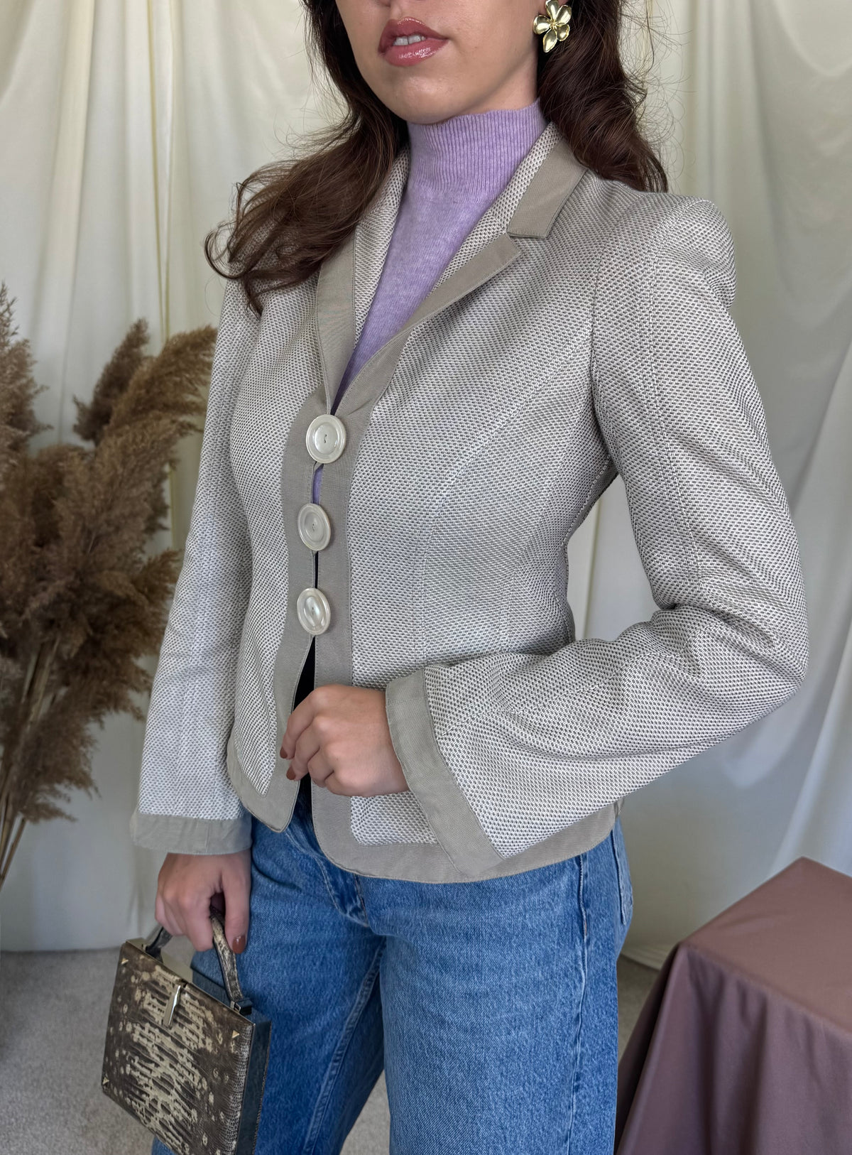 Sacou luxury Armani din bumbac, in și mătase naturală în croi superb ( mărimea S)