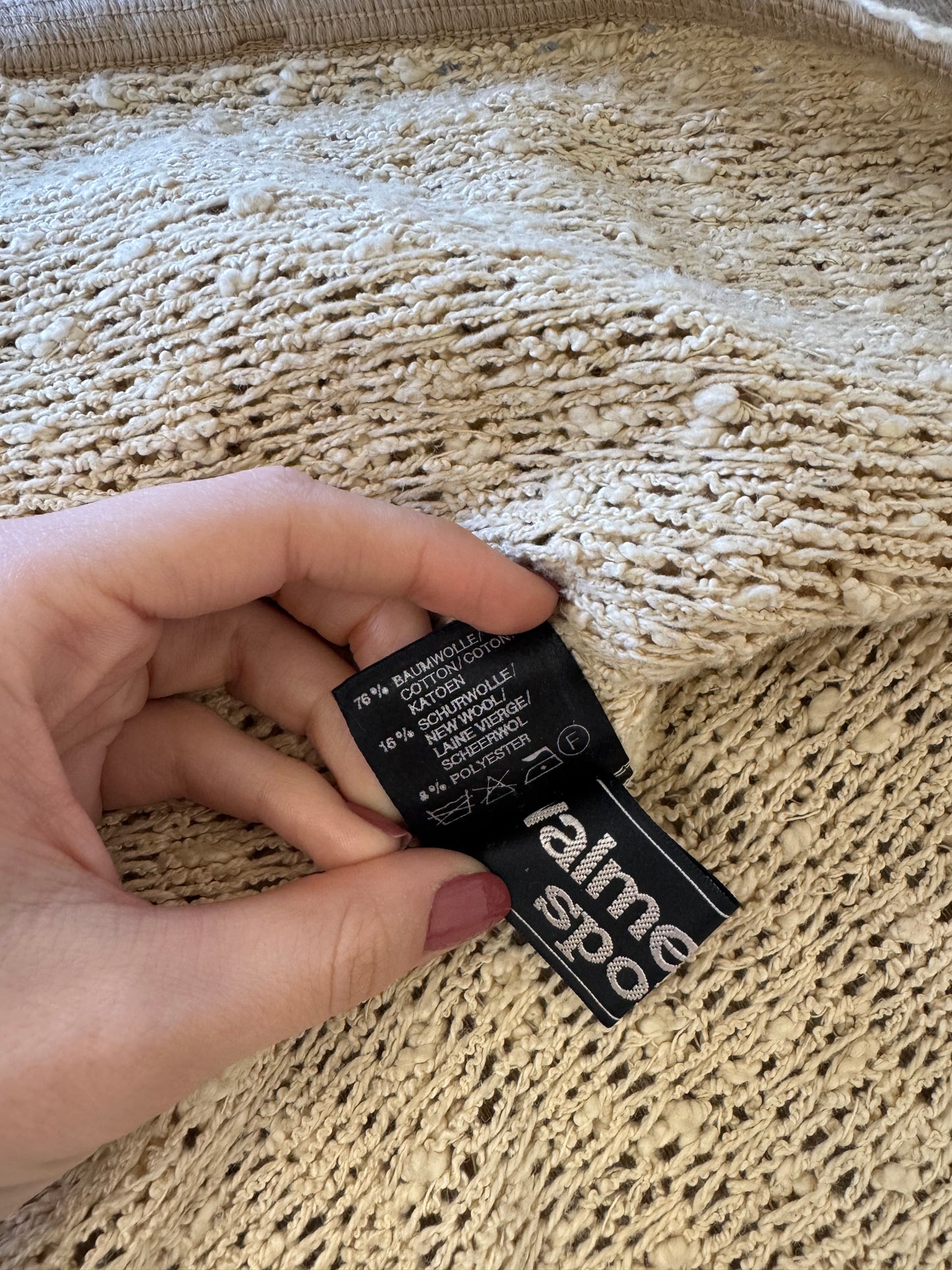 Cardigan superb vintage din bumbac și lână (mărimea S) stil chanel