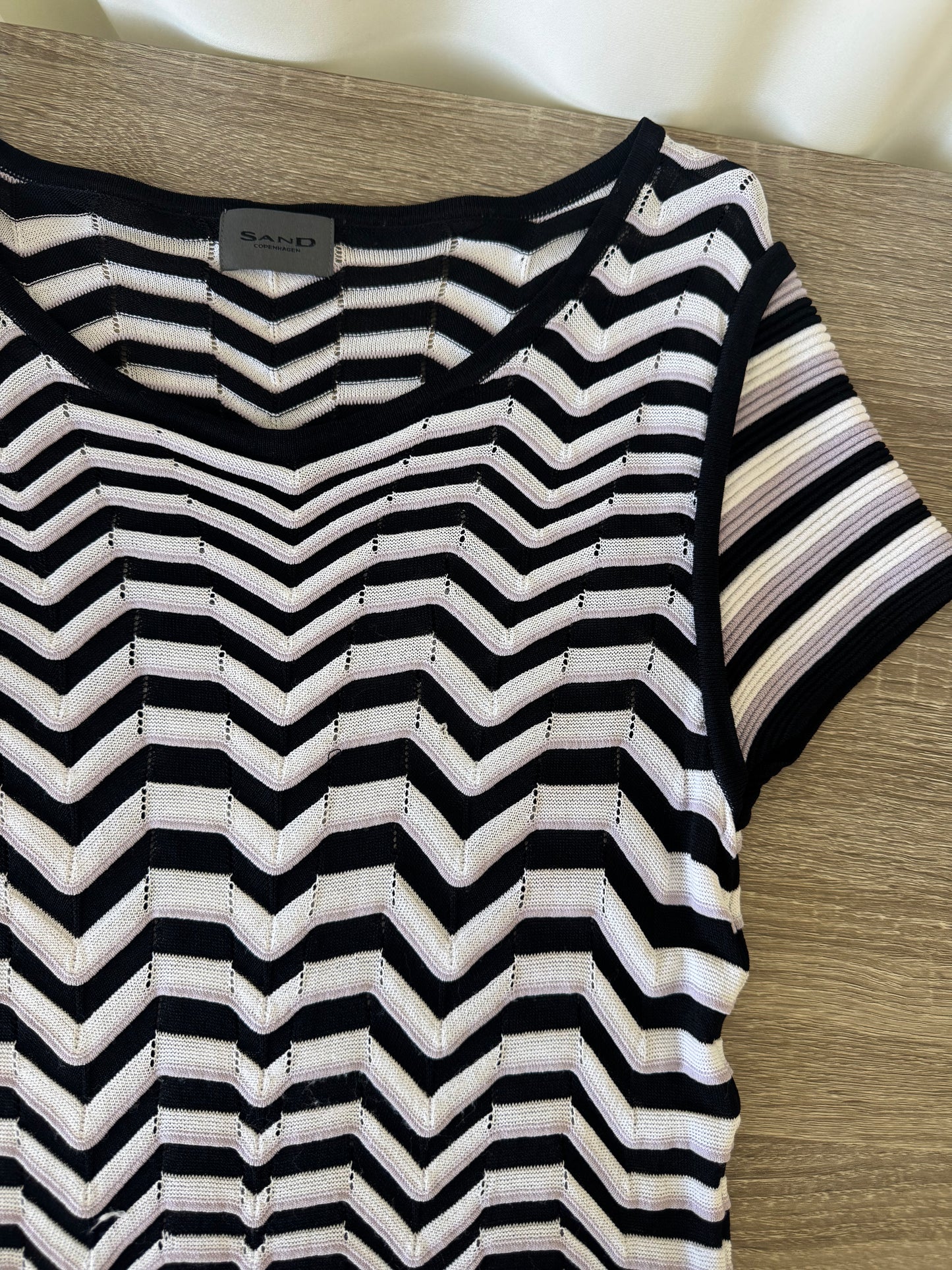 Rochie SAND din tricot de vară, talie marcata ( mărimea S/M)