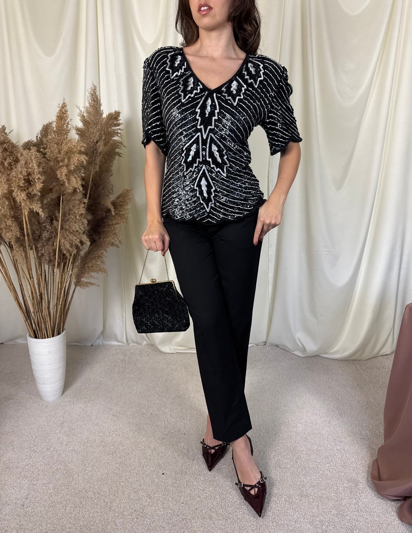 Piesa vintage din mătase naturală( mărimea S)