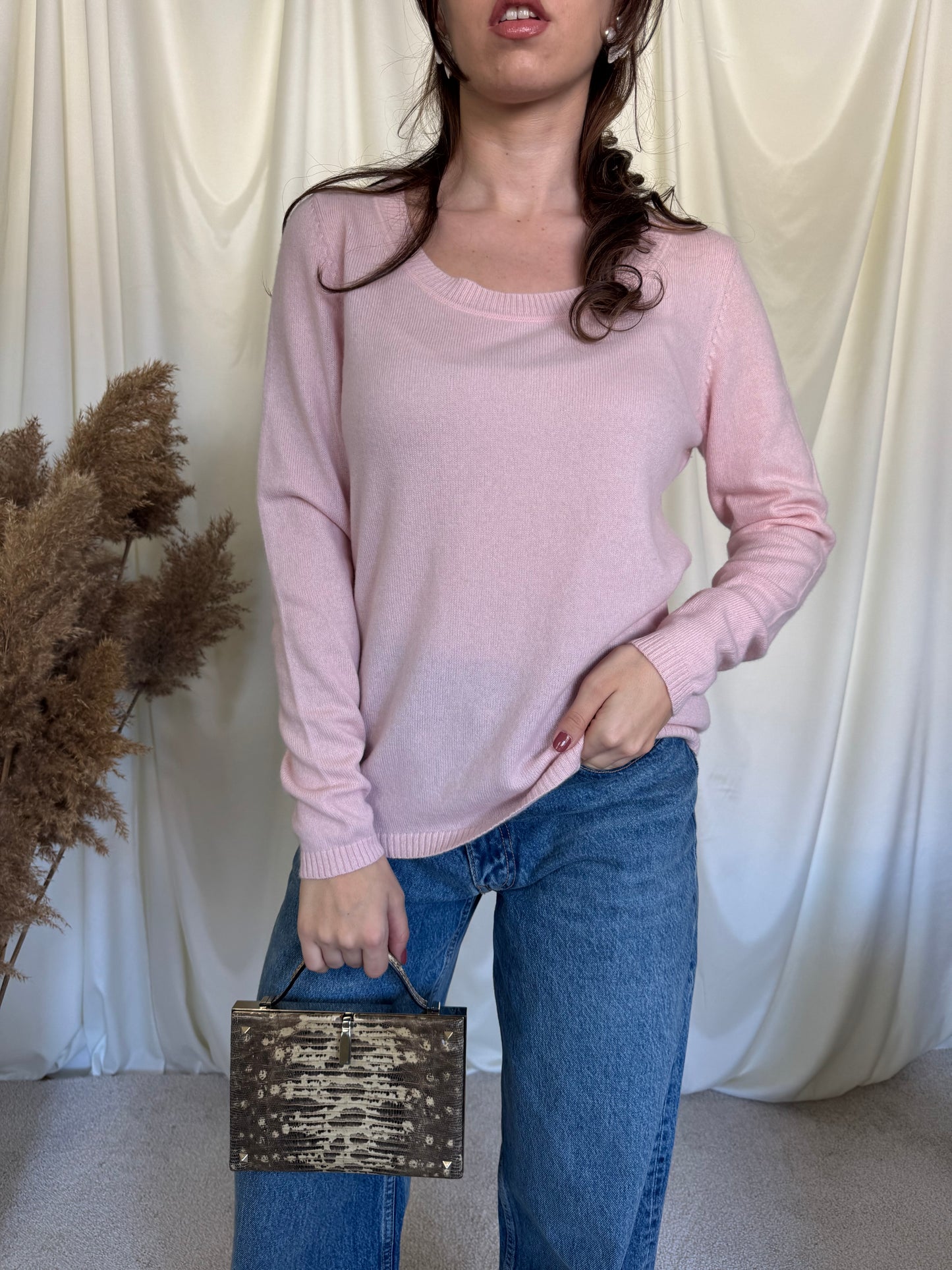 Pulover baby pink madeleine din 100% cașmir ( M)