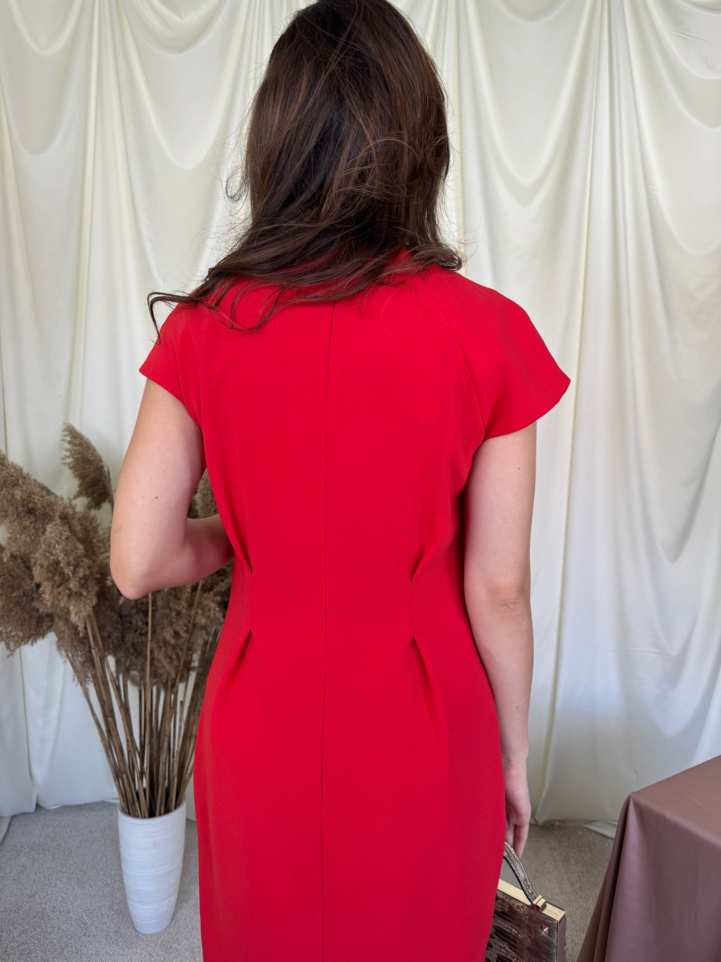 Rochie Max Mara, colecția Pianoforte într-un croi superb, roșu aprins ( mărimea M)