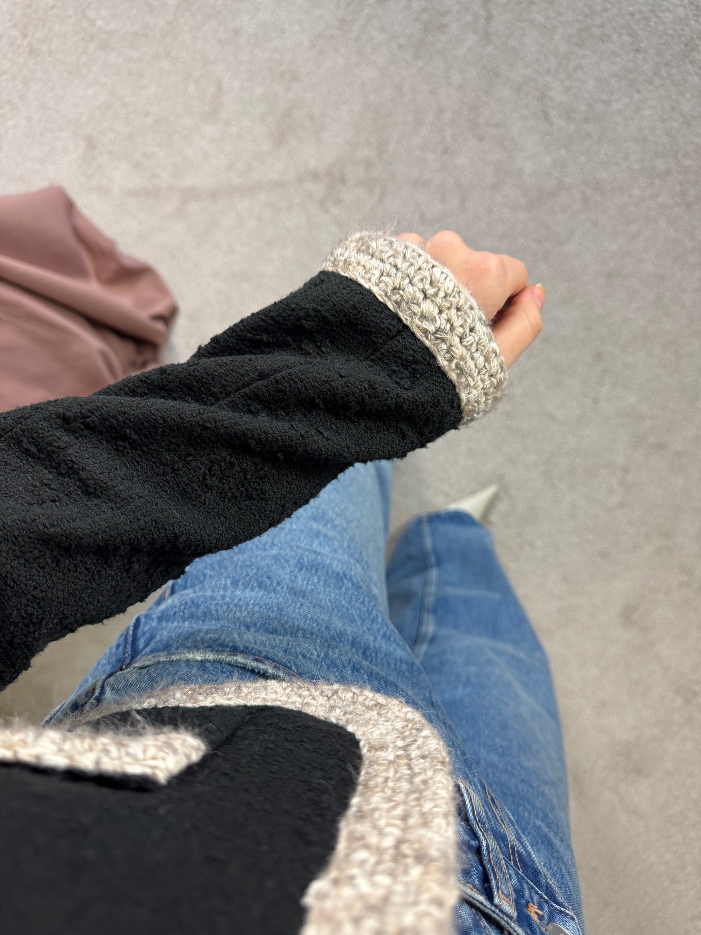 Jacheta de brand tip tweed ( mărimea s)