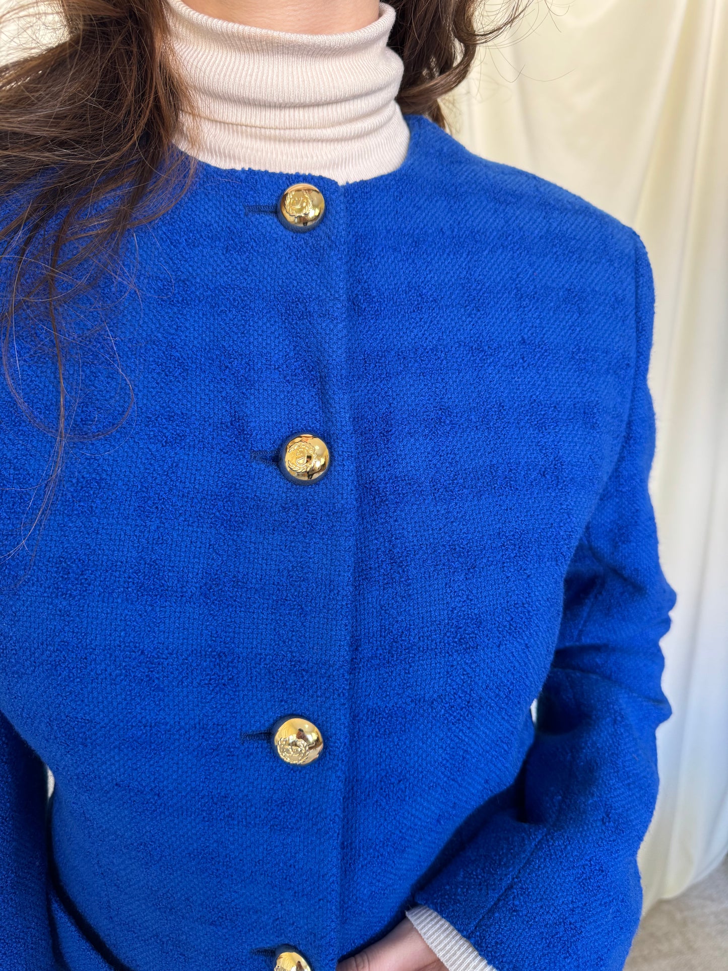 Piesa vintage VALENTINO de colecție, stofă din lână (Mărimea S)