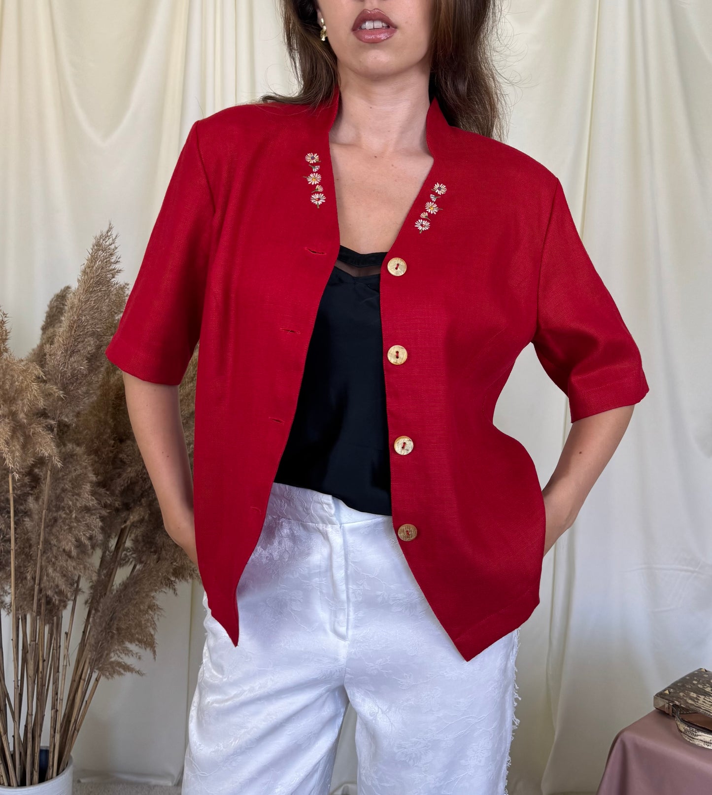 Sacou vintage de vară cu broderie din 100% in
(Mărimea L)