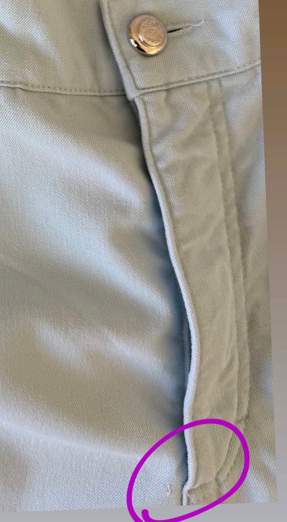 Pantalon Escada din bumbac cu talie super înaltă ( mărimea M-L)