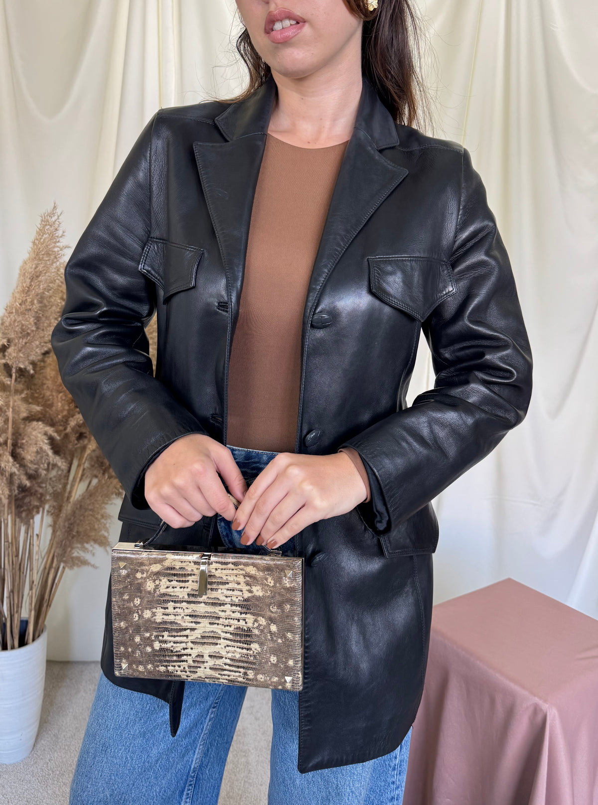 Jacheta luxury JENNY din 100% piele naturală extrem de fină și calitativă ( mărimea S) * defect*