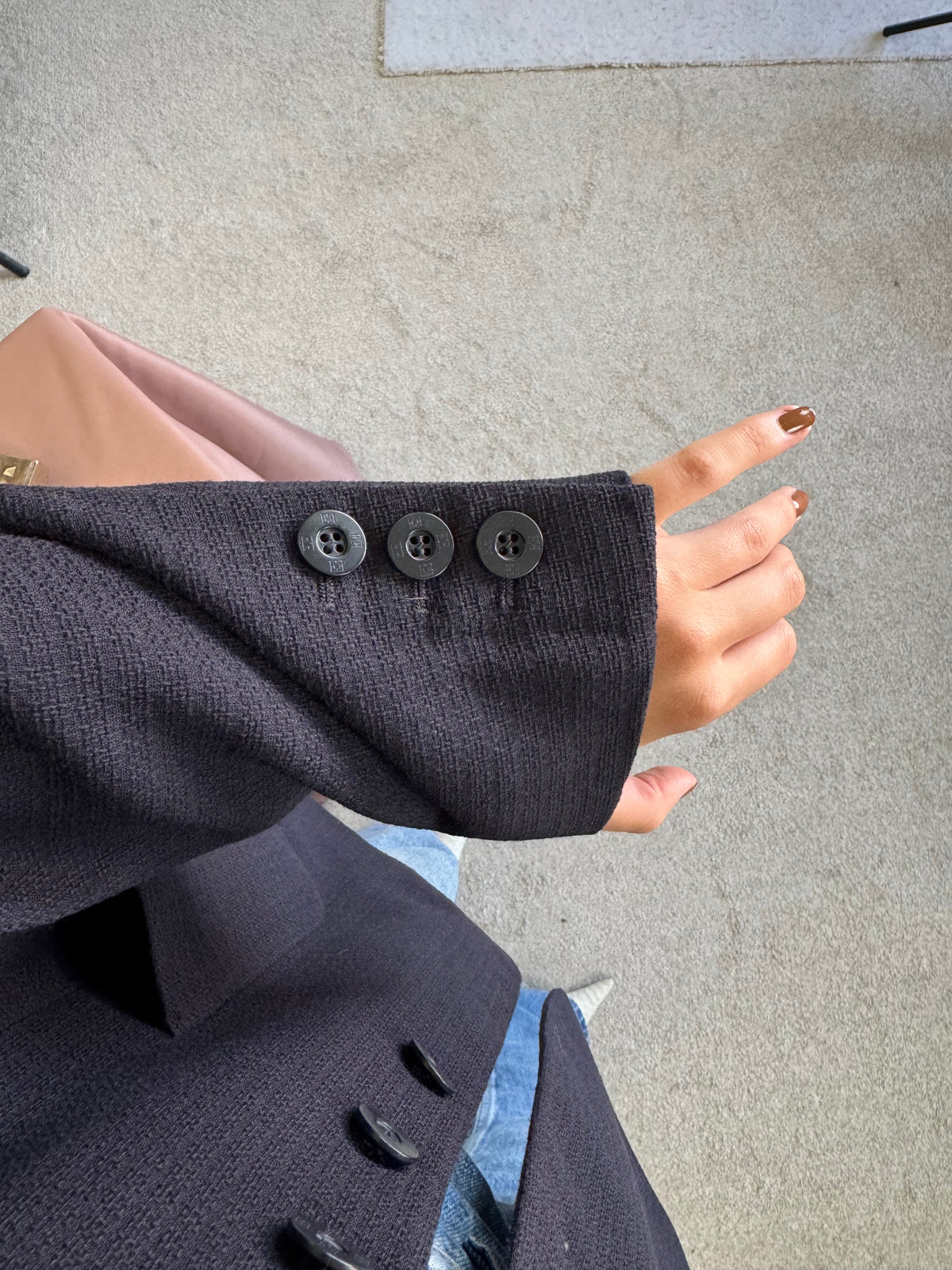 Sacou luxury ESCADA stofa de lână premium, nasturi inscripționați( mărimea L/XL)