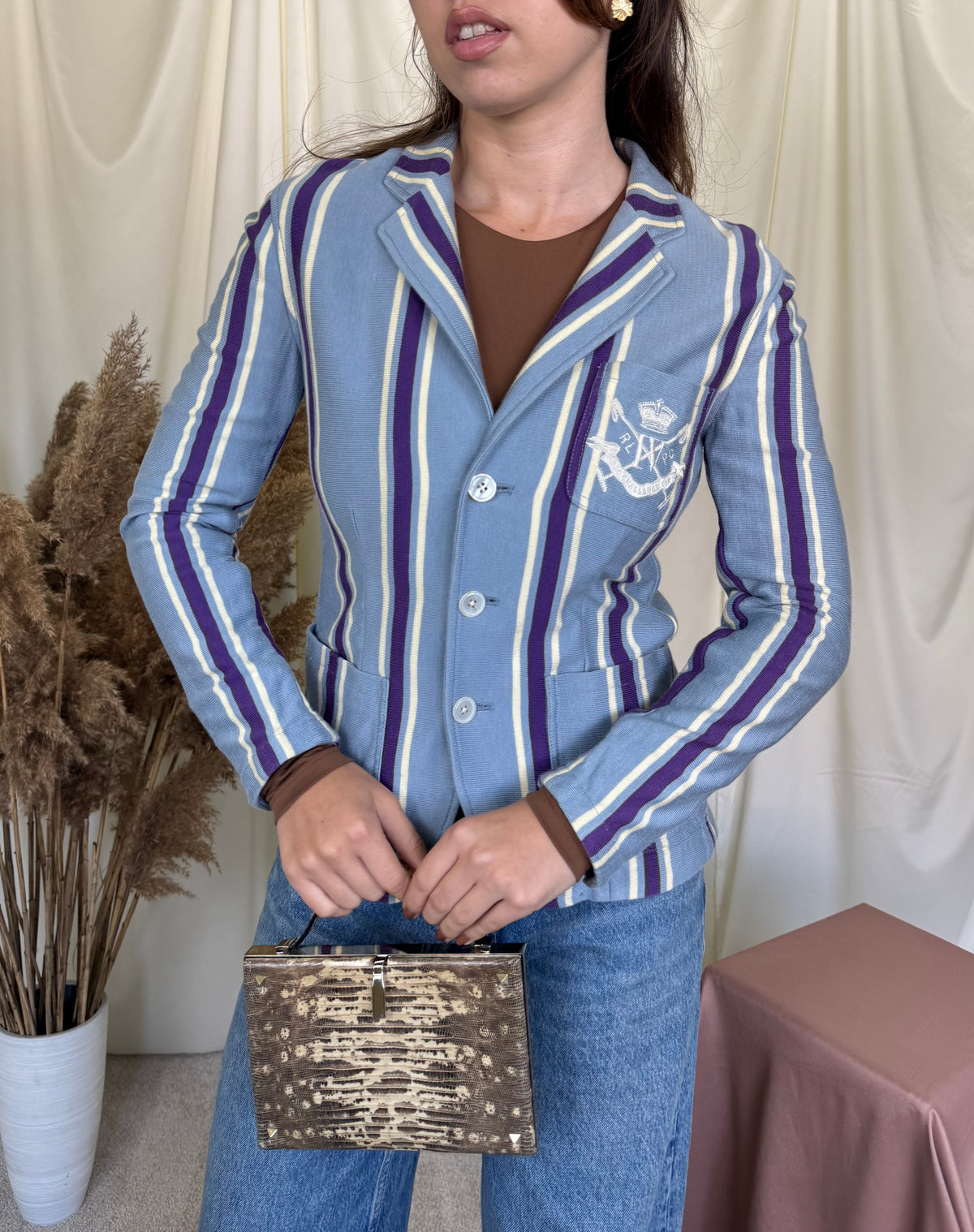 Sacou tip jerse RALPH LAUREN din bumbac și vascoza ( mărimea XS- S)