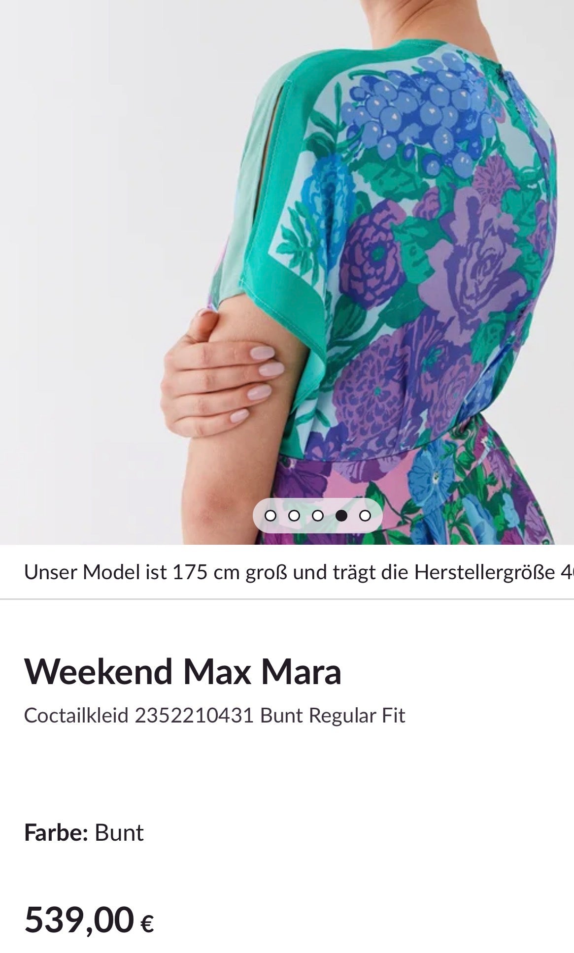 Rochie Max Mara din 100% mătase naturală cu print floral și talie puțin elastică ( mărimea S/M)