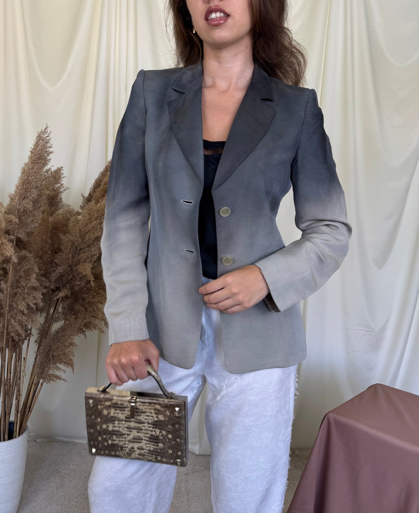 Sacou premium GIANFRANCO FERRE de vară din in și vascoza  
(Mărimea S)