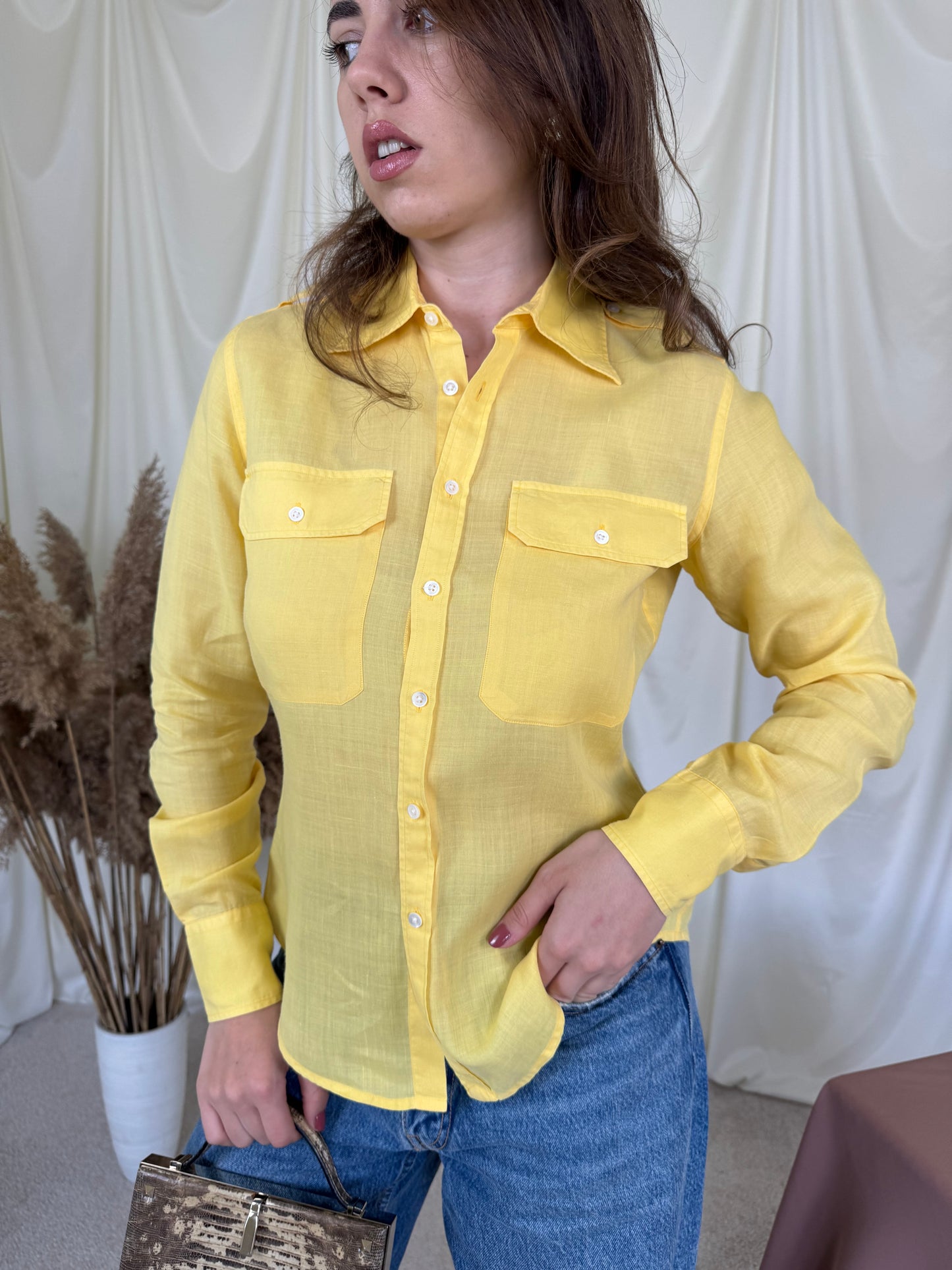 Cămașă din 100% Vascoza RALPH LAUREN, fit lejer 
(Mărimea S)