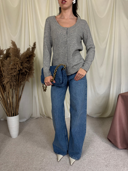 Jerse gri din 100% lână(mărimea S-M)