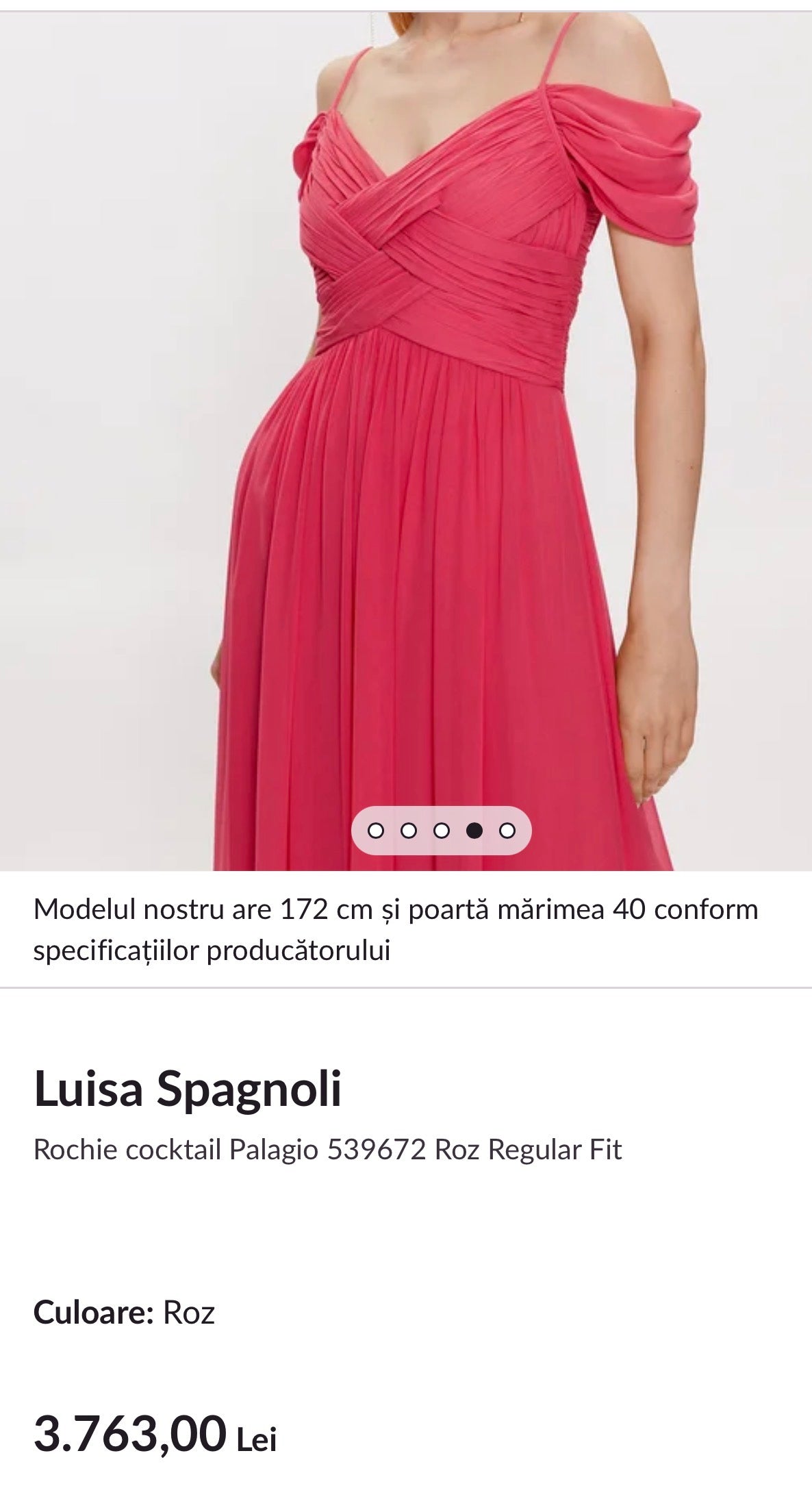 Rochie luxury Luisa Spagnoli din 100% mătase naturală, elegantă și finuță ( mărimea XS)