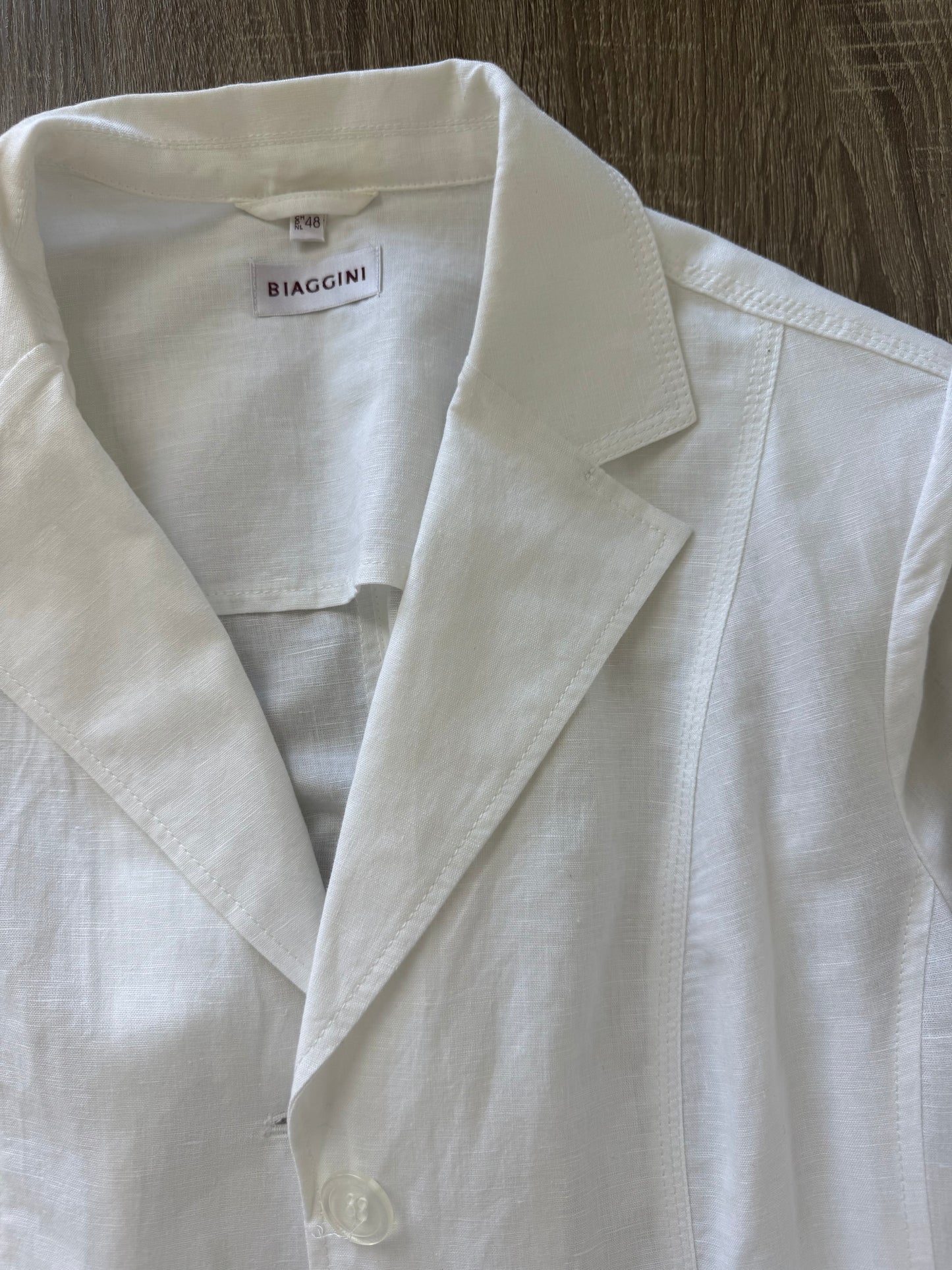 Sacou BIAGGINI din in și bumbac cu cordon în talie ( mărimea L-XL)