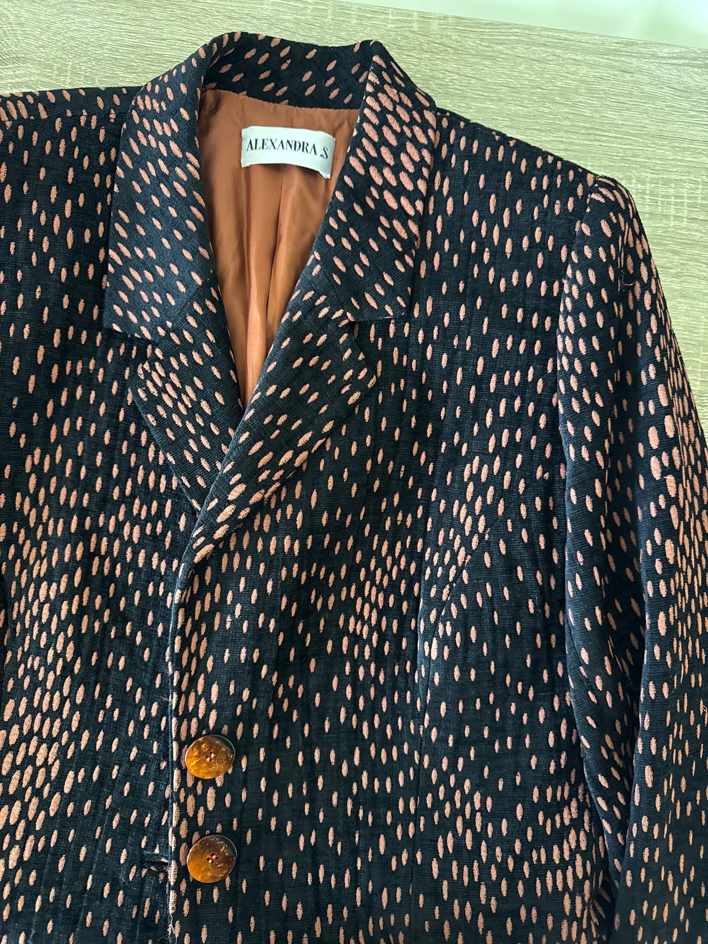 Sacou vintage superb cu aspect de catifea din bumbac ( mărimea M/L)