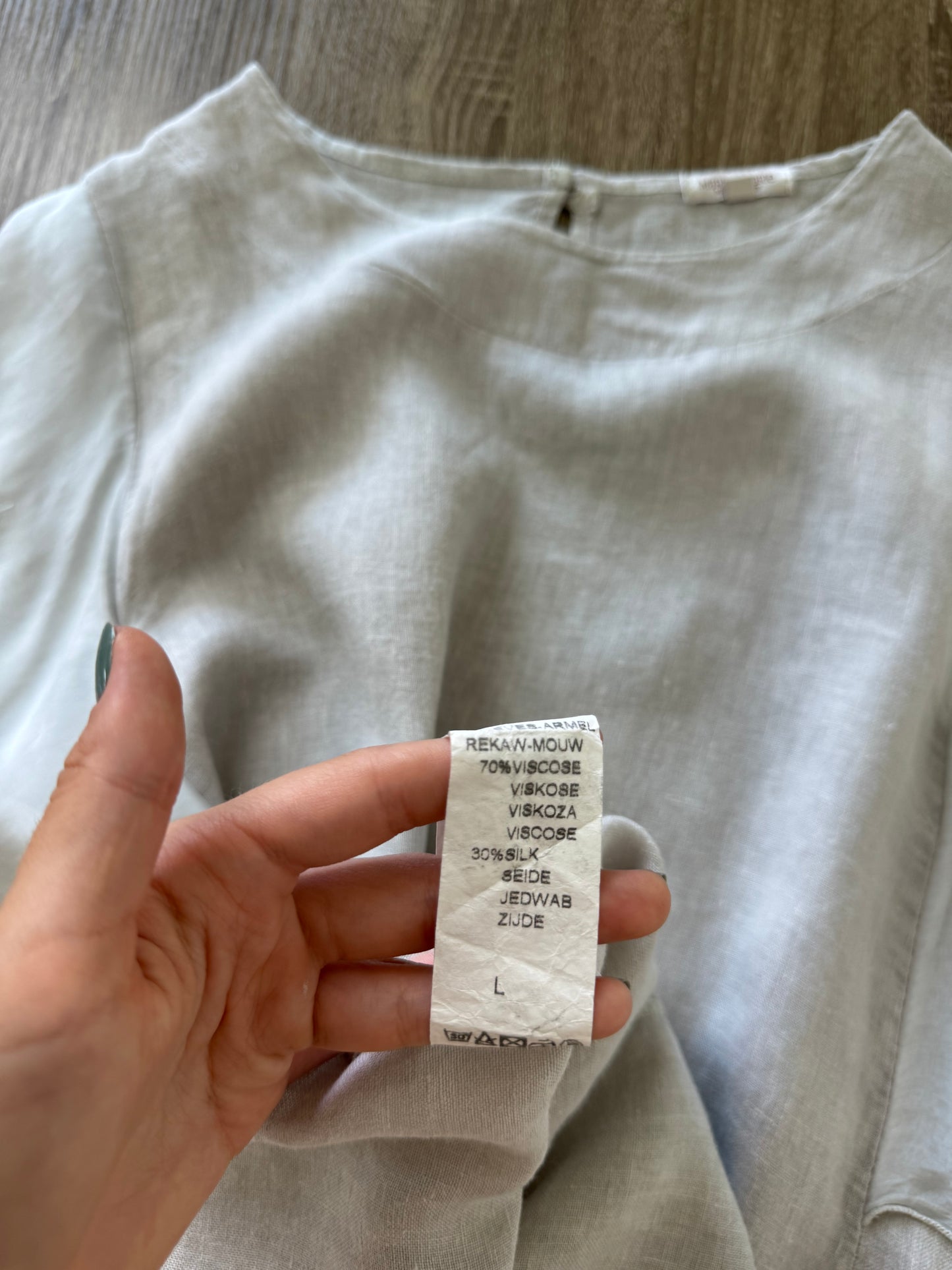 Rochie de vară din in și mătase naturală, made in italy 
(Mărimea M/L)