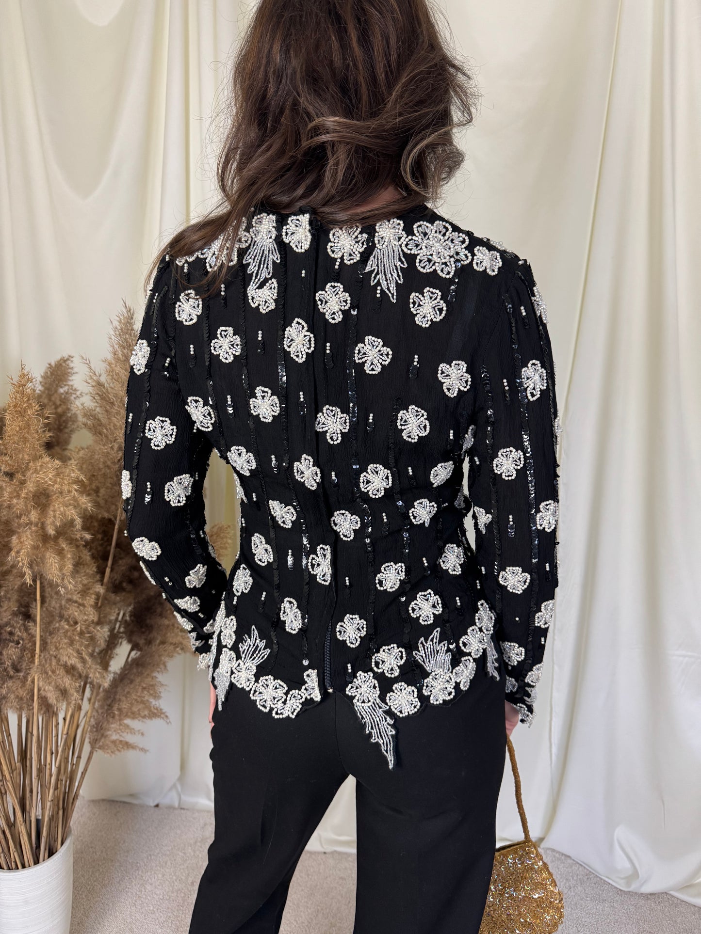 Piesa vintage din mătase ( S)