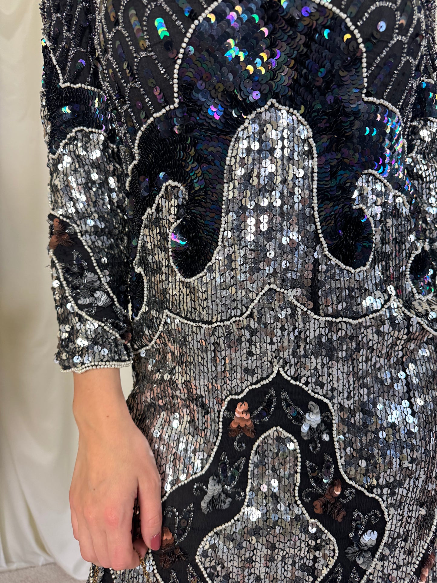 Rochie vintage mătase naturală ( S)