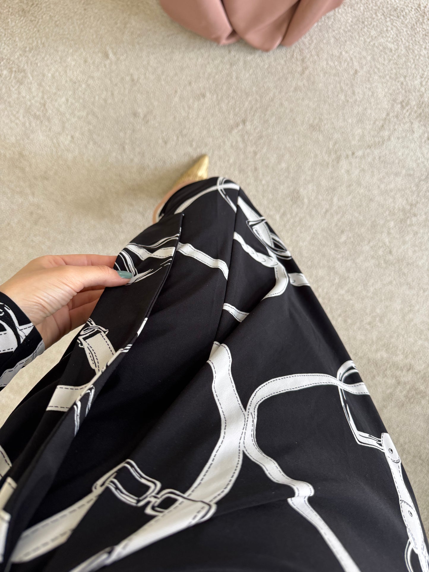 Rochie RALPH LAUREN cu print ecvestru și talie ajustabilă (mărimea S)