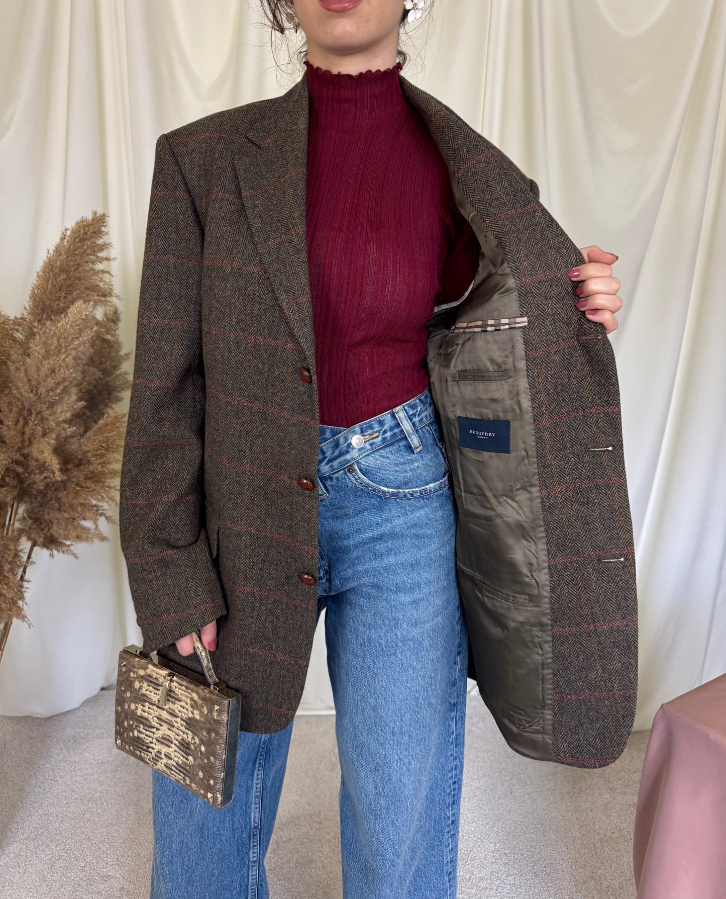 Sacou premium BURBERRY 100% lână mărimea XL