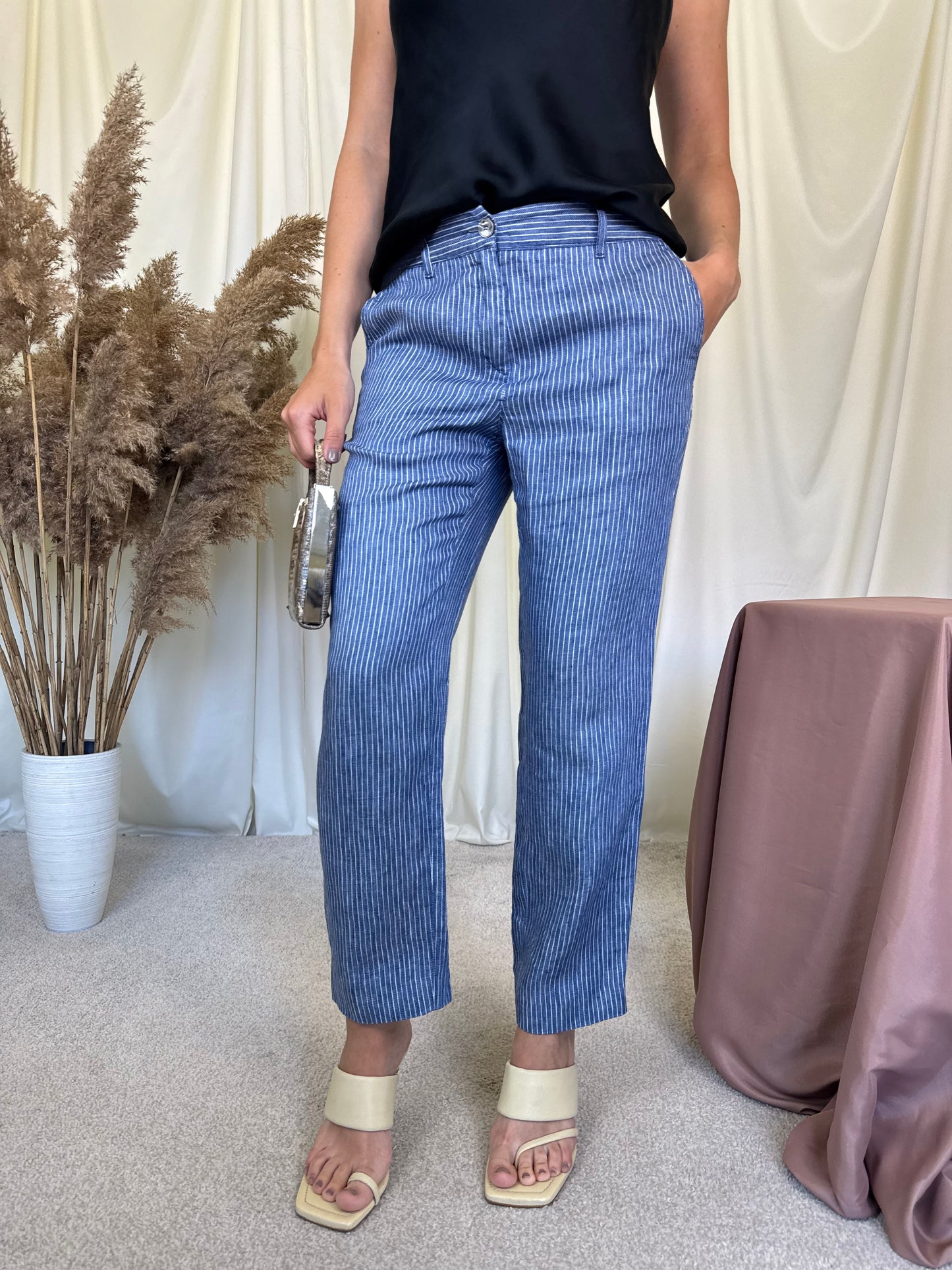 Pantalon MAX MARA din 100% in cu print 
(Mărimea S)