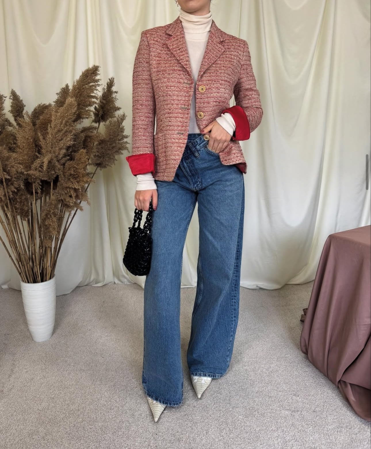 Sacou premium MAX MARA, stofă superbă tip tweed( mărimea S)