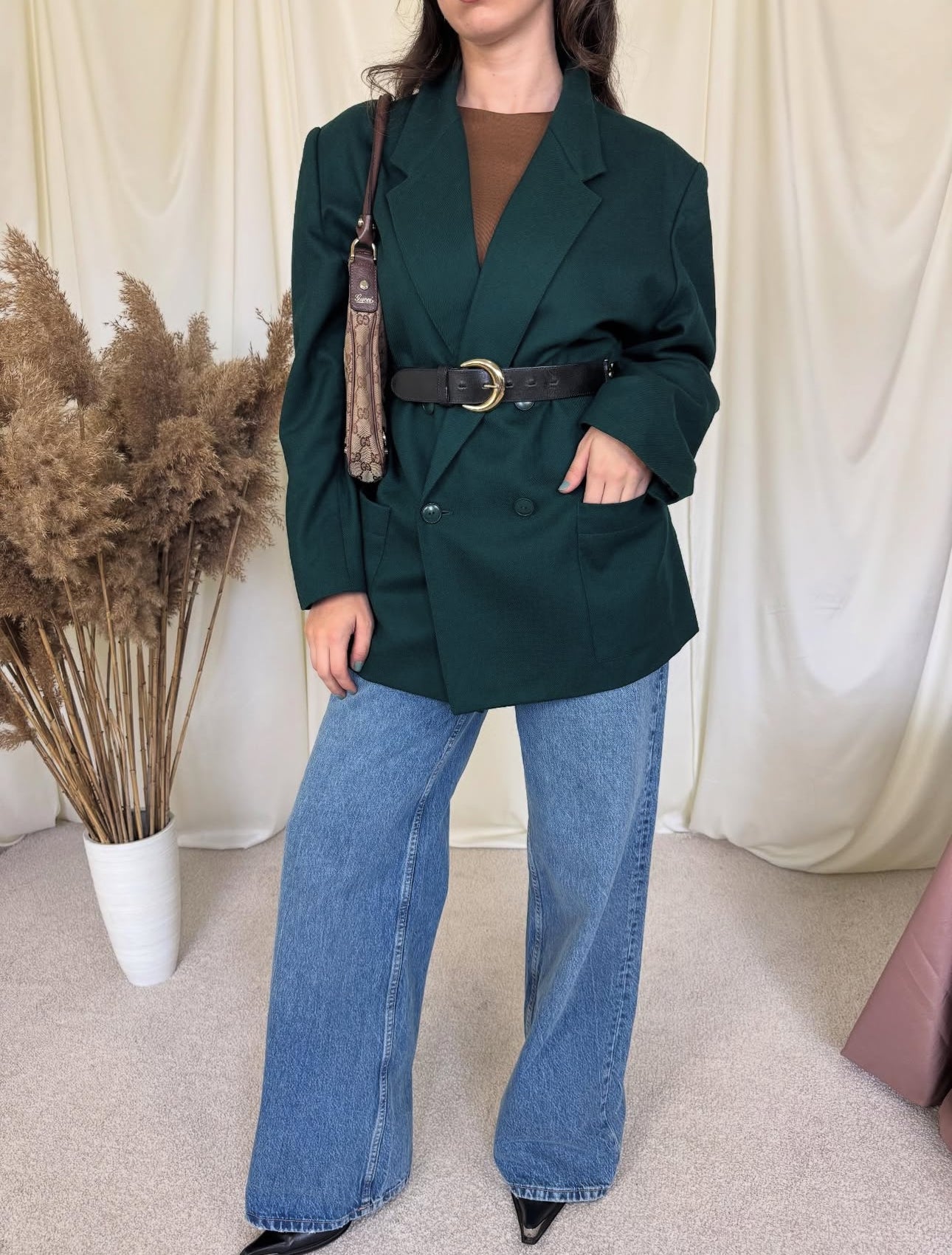 Sacou vintage oversized din lână( mărimea L-XL)