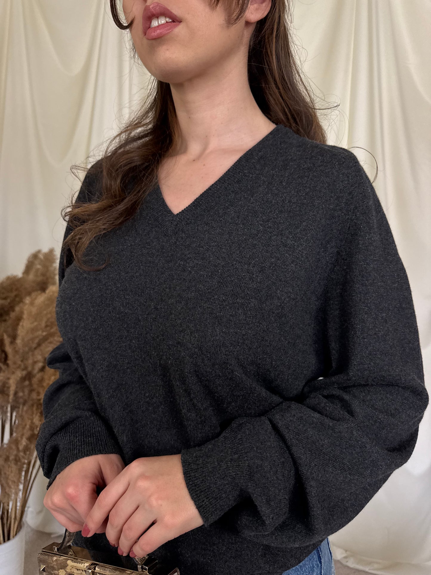 Pulover 100% cașmir SaintLaurent YSL (mărimea L/XL)