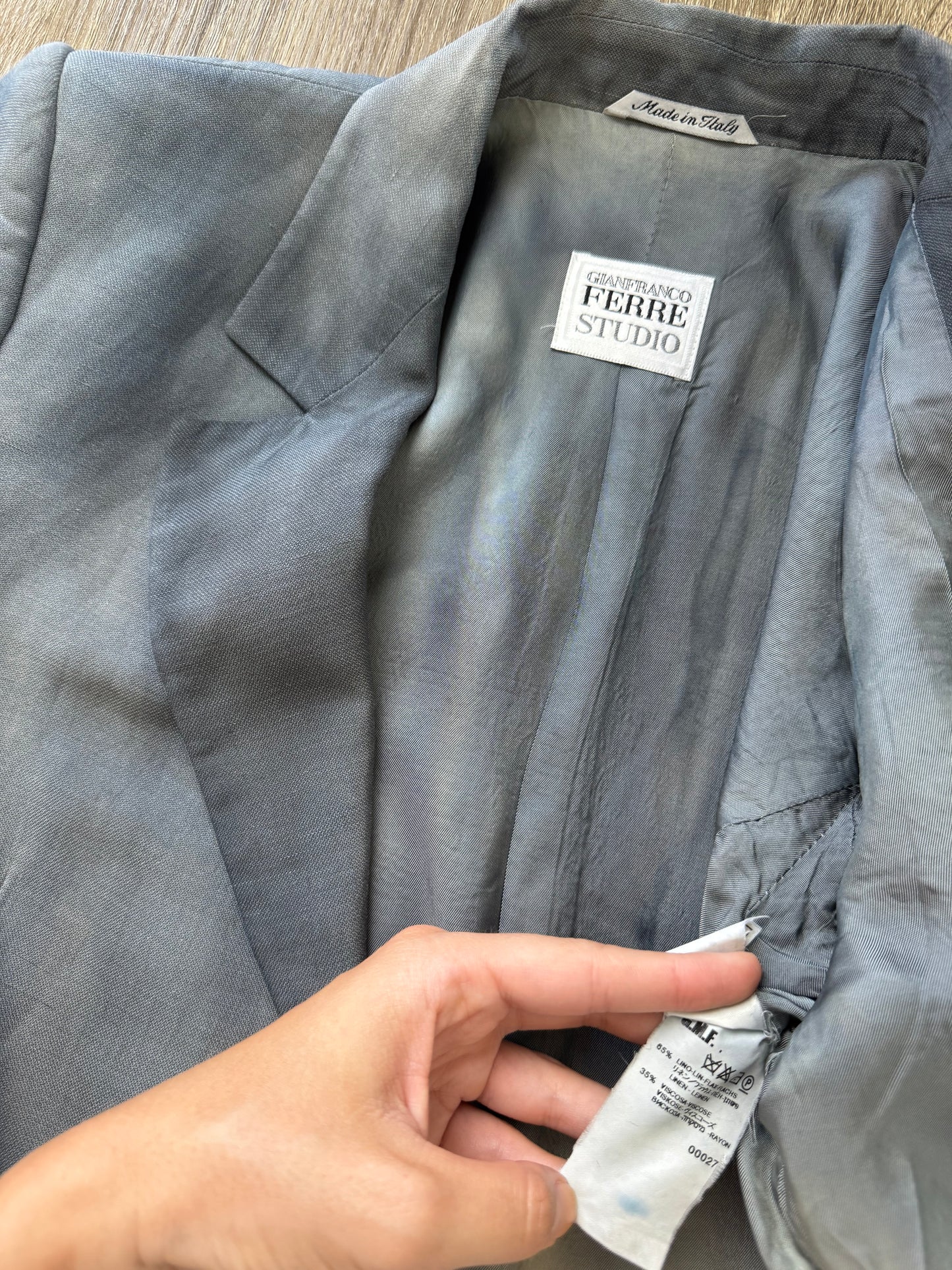 Sacou premium GIANFRANCO FERRE de vară din in și vascoza  
(Mărimea S)