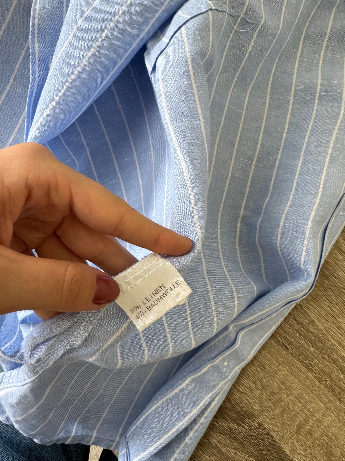 Cămașă vintage din bumbac și in cu print
(Mărimea M/L)