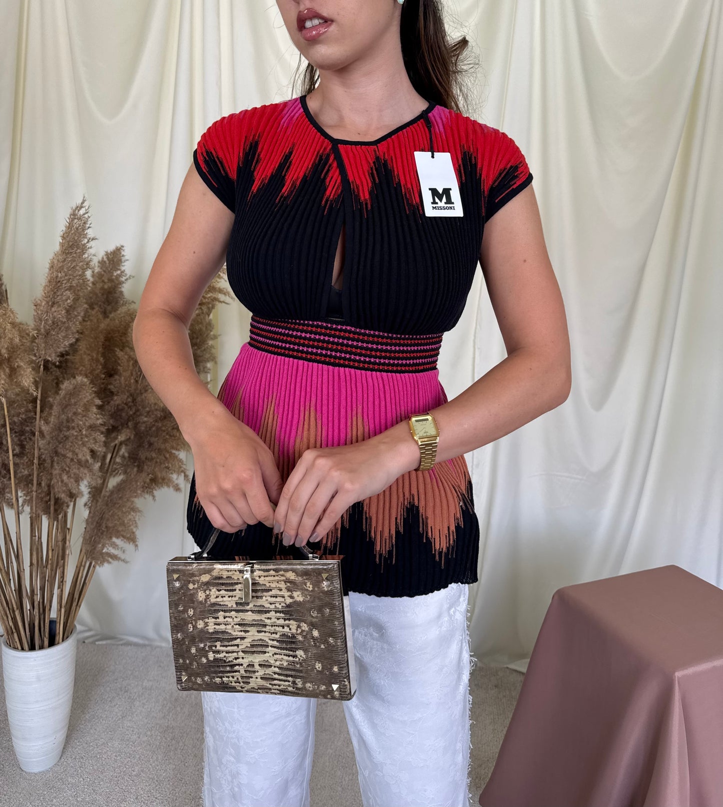 Restock! Top luxury MISSONI cu talie marcata, produs nou 
(Mărimea S)