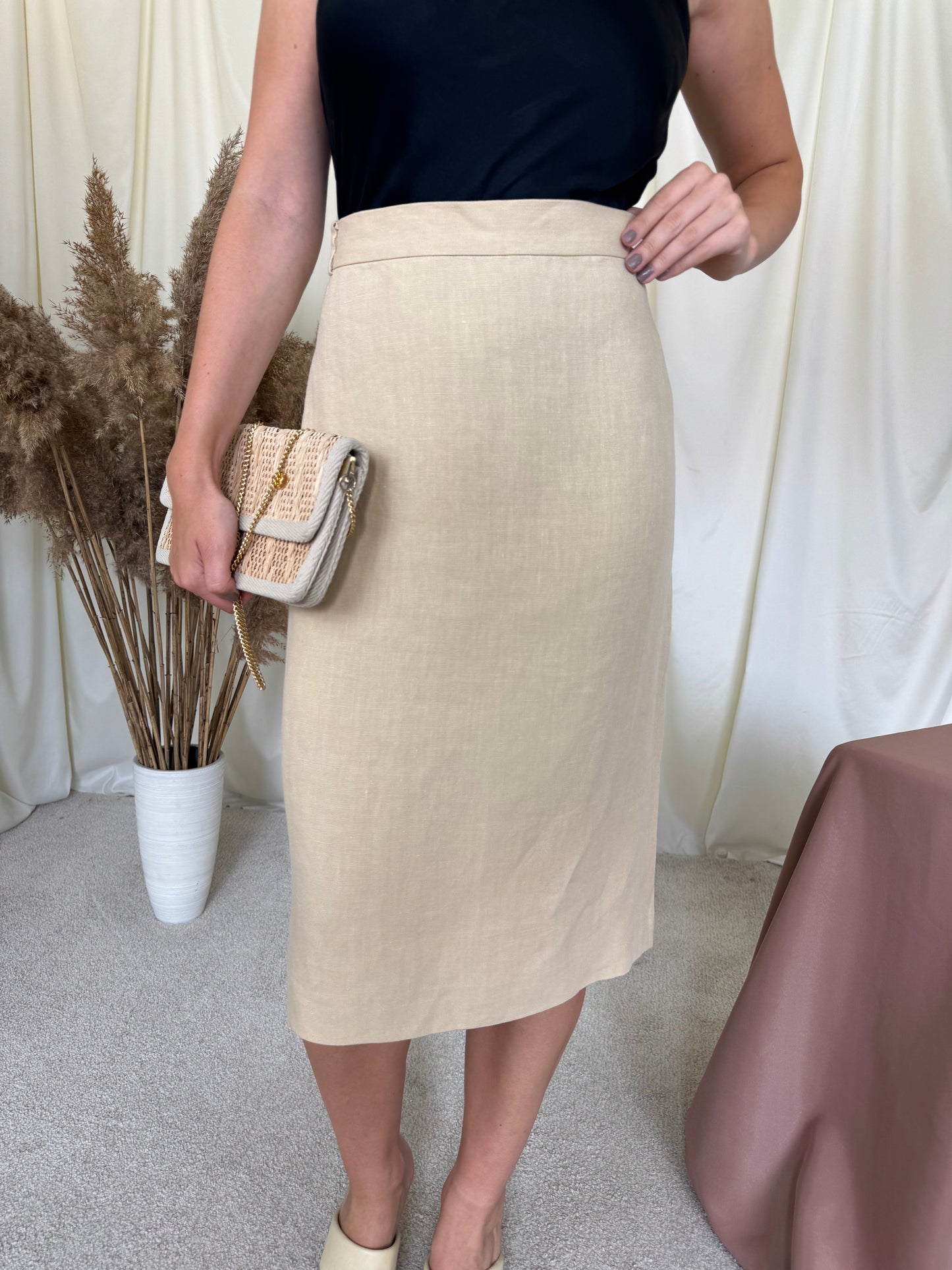 Fusta premium Ralph Lauren din 100% in cu talie marcată- 84 talie 
(Mărimea L)