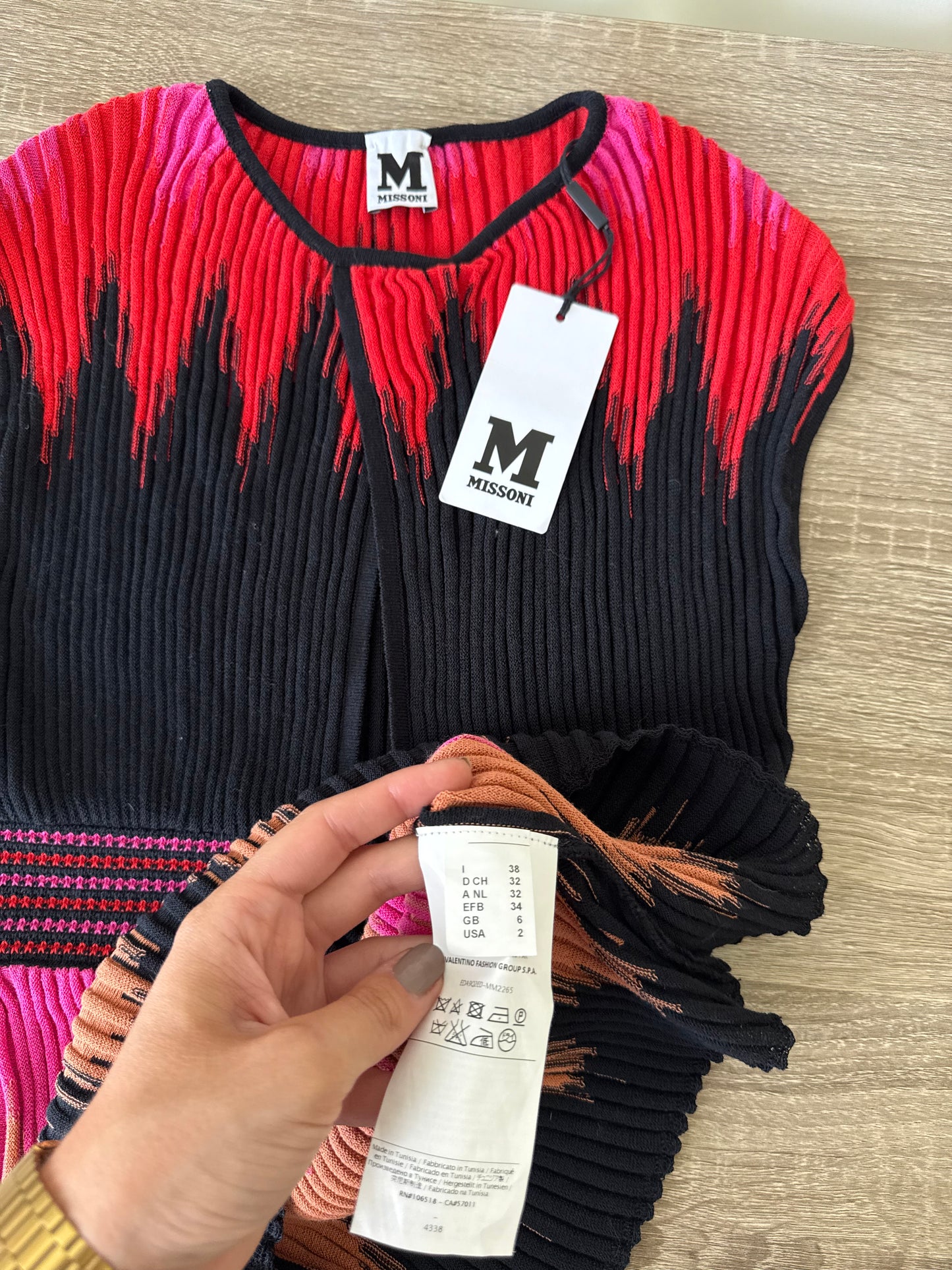 Restock! Top luxury MISSONI cu talie marcata, produs nou 
(Mărimea S)