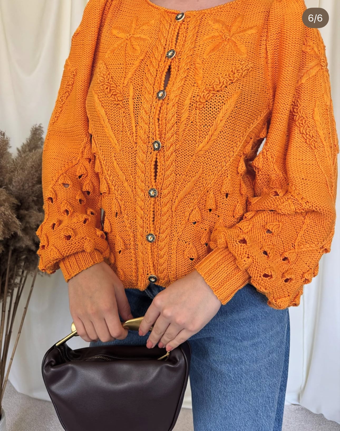 Jerse vintage din bumbac handmade ( mărimea XS-M)