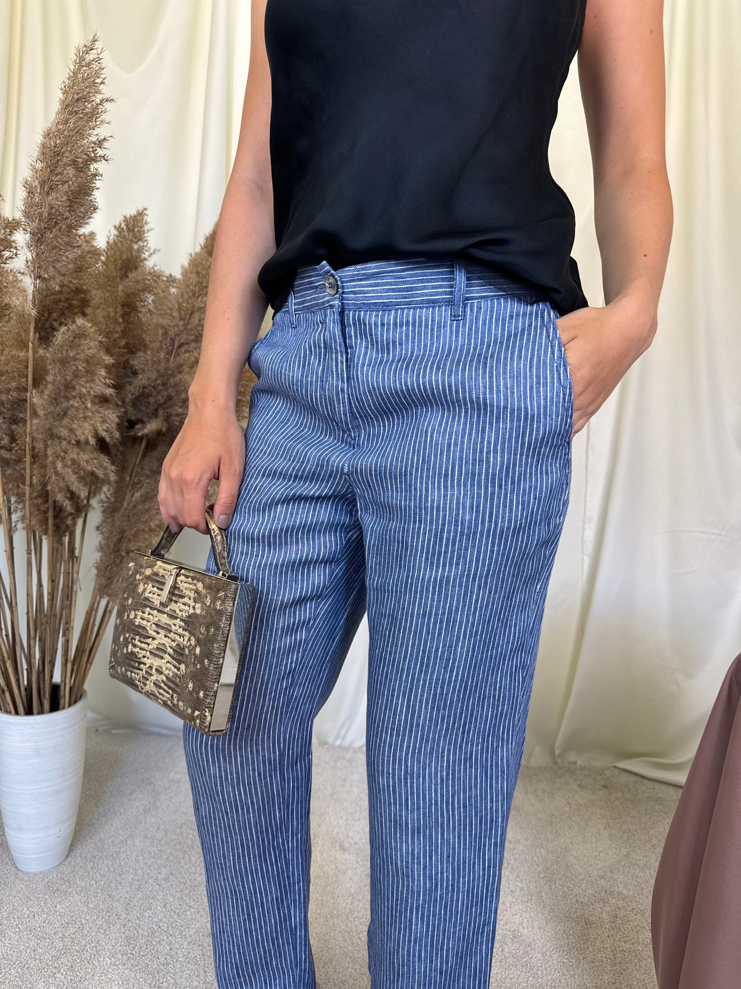 Pantalon MAX MARA din 100% in cu print 
(Mărimea S)