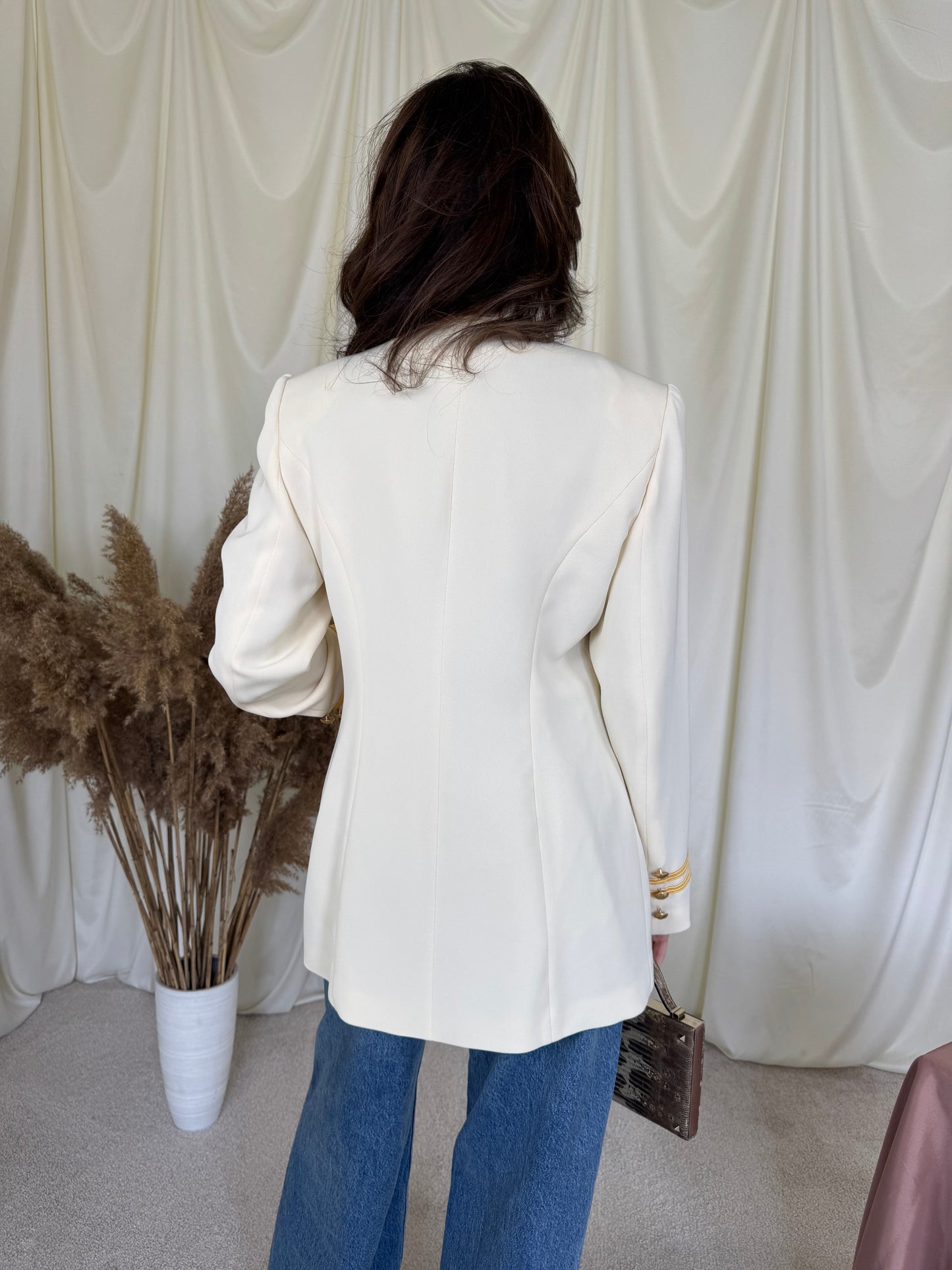 Sacou vintage cu nasturi metalicii aurii (mărimea M)