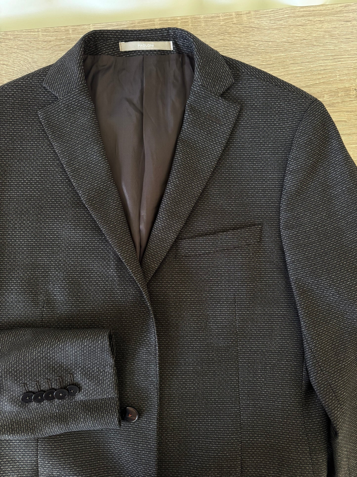 Sacou superb de brand Paoloni din 100% lână- stofă fină, mărimea S