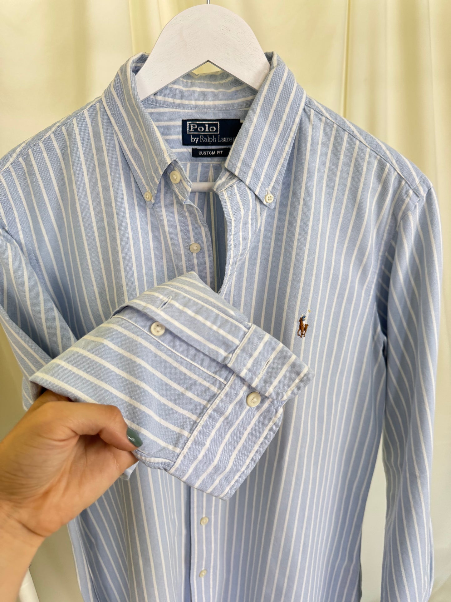 Cămașă POLO RALPH LAUREN din 100% bumbac, print cu dungi 
(Mărimea M)