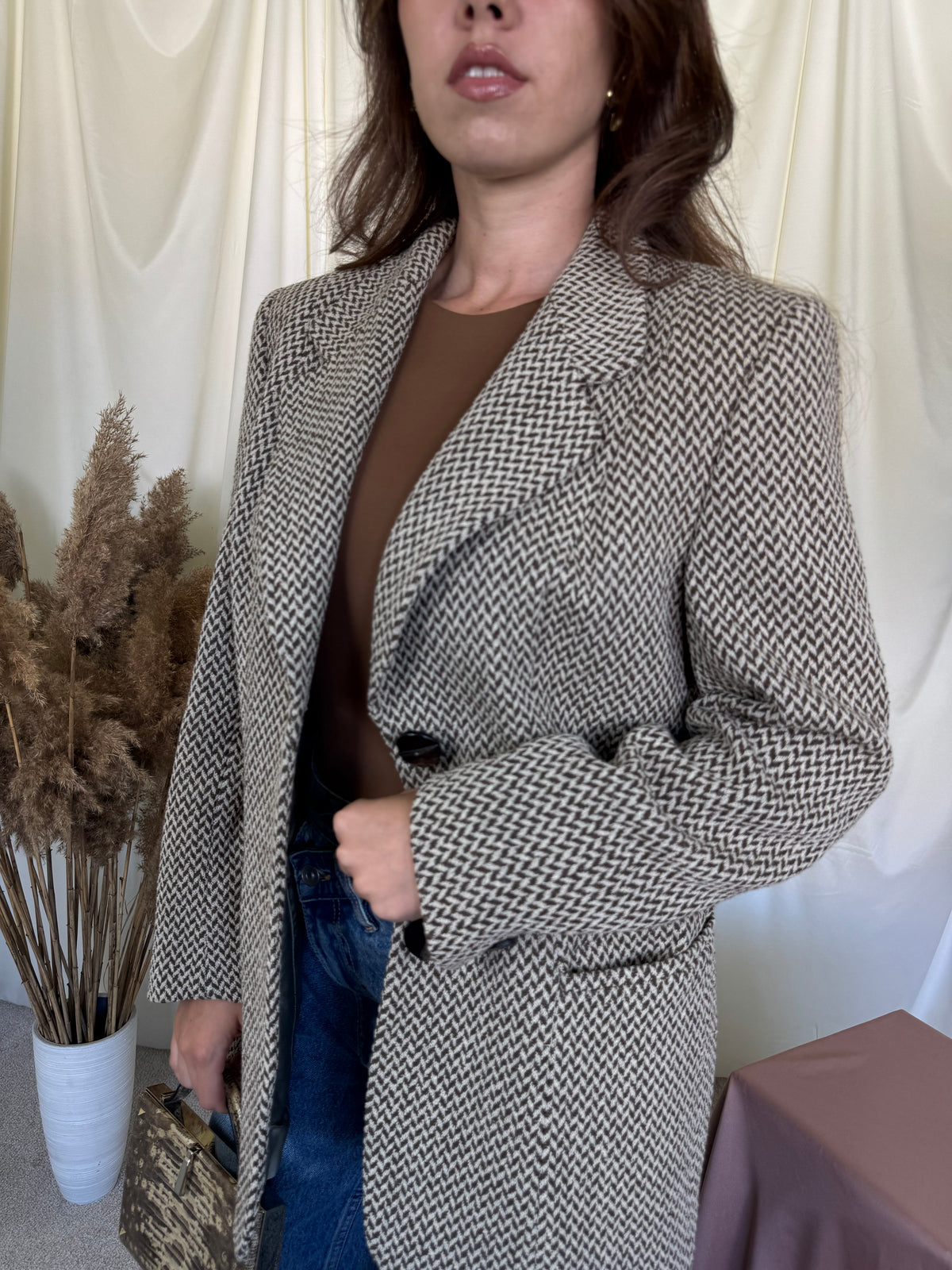 Sacou luxury ESCADA din stofă premium de lână, țesătură mai groasă ( mărimea L)