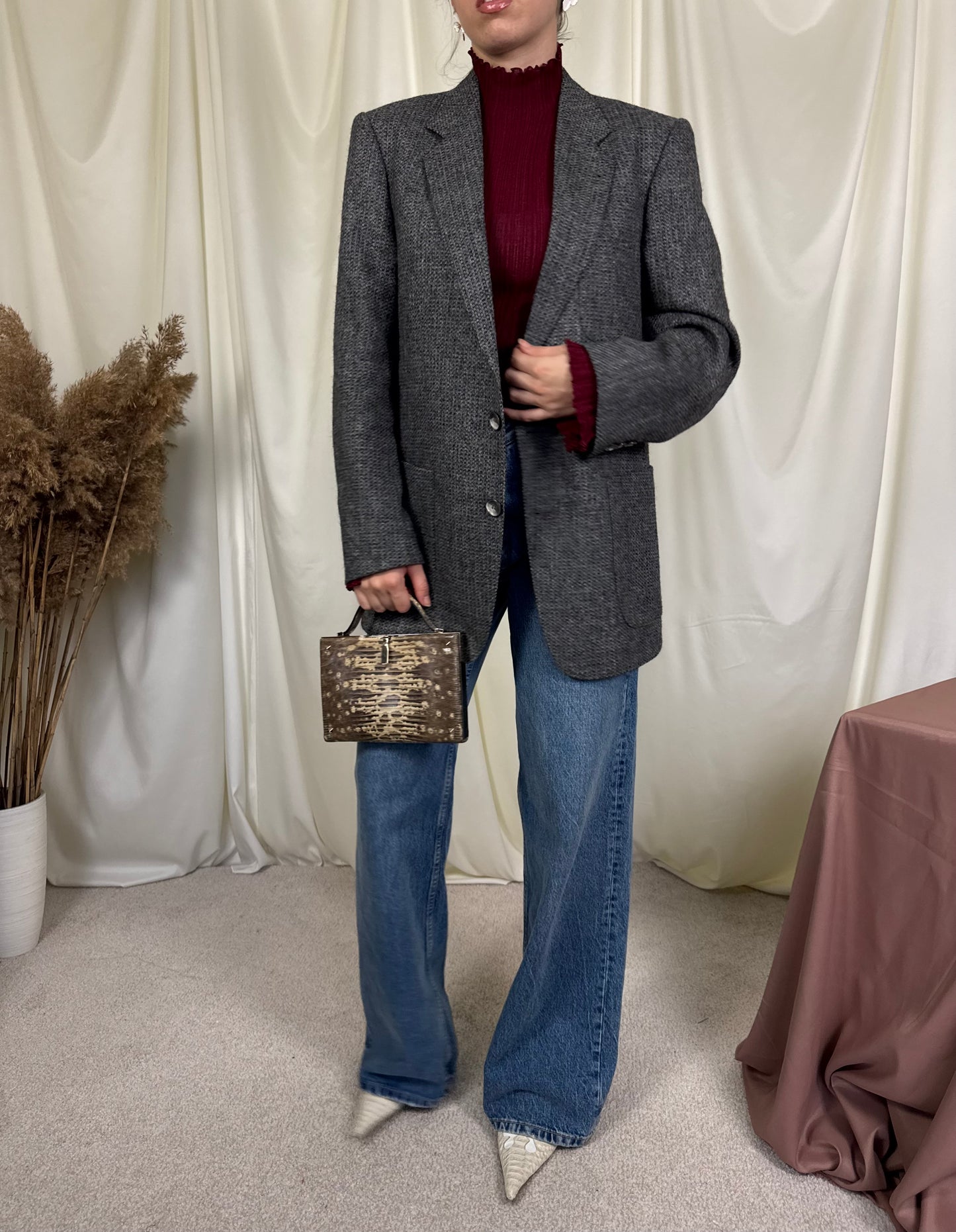 Sacou vintage stofă groasă ( mărimea M)