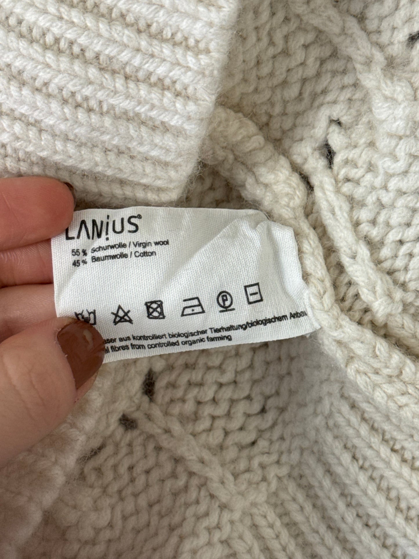 Pulover din lână și bumbac, mărimea S