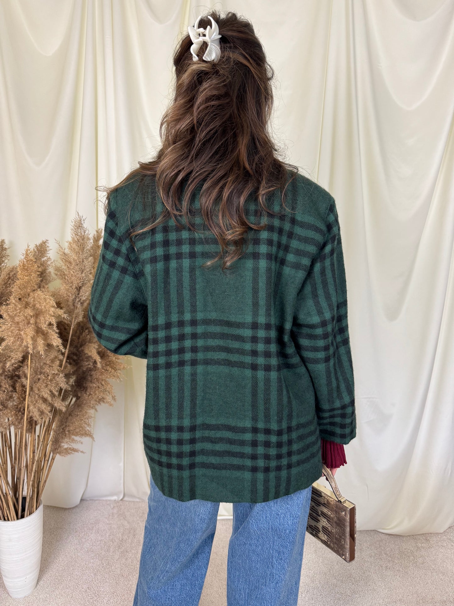 Sacou-jacheta vintage din 100% lână, mărimea M