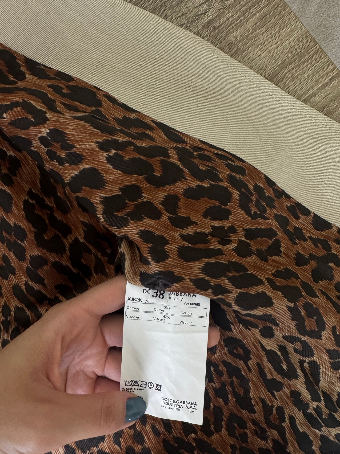 Sacou DOLCE&GABBANA cu talie cambrata și căptușeală cu print specific (Mărimea 34/XS)